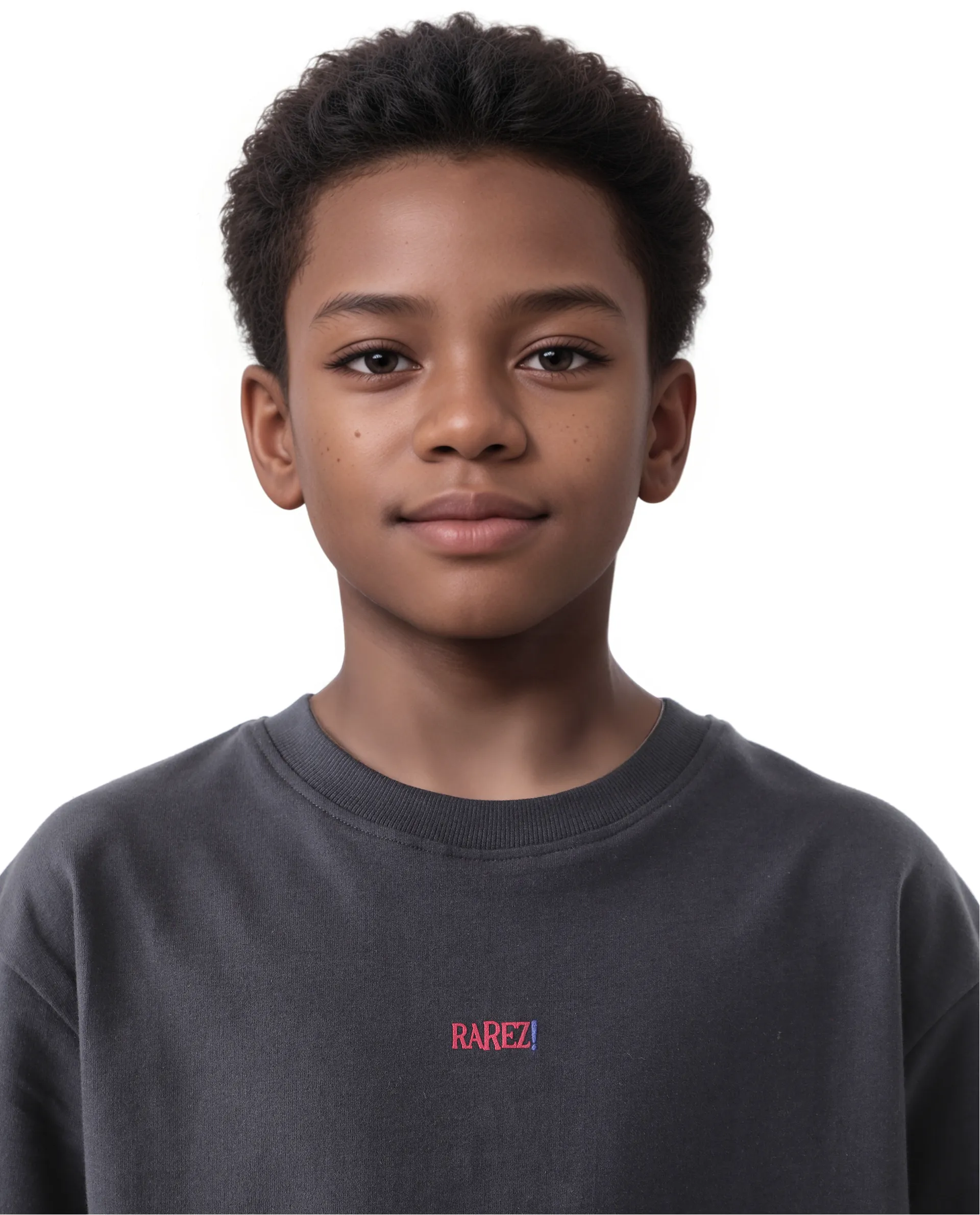 Rare Ones Kids Quote-K Black Cotton Short Sleeve Crew Neck Printed Boxy T-Shirt - Image 4