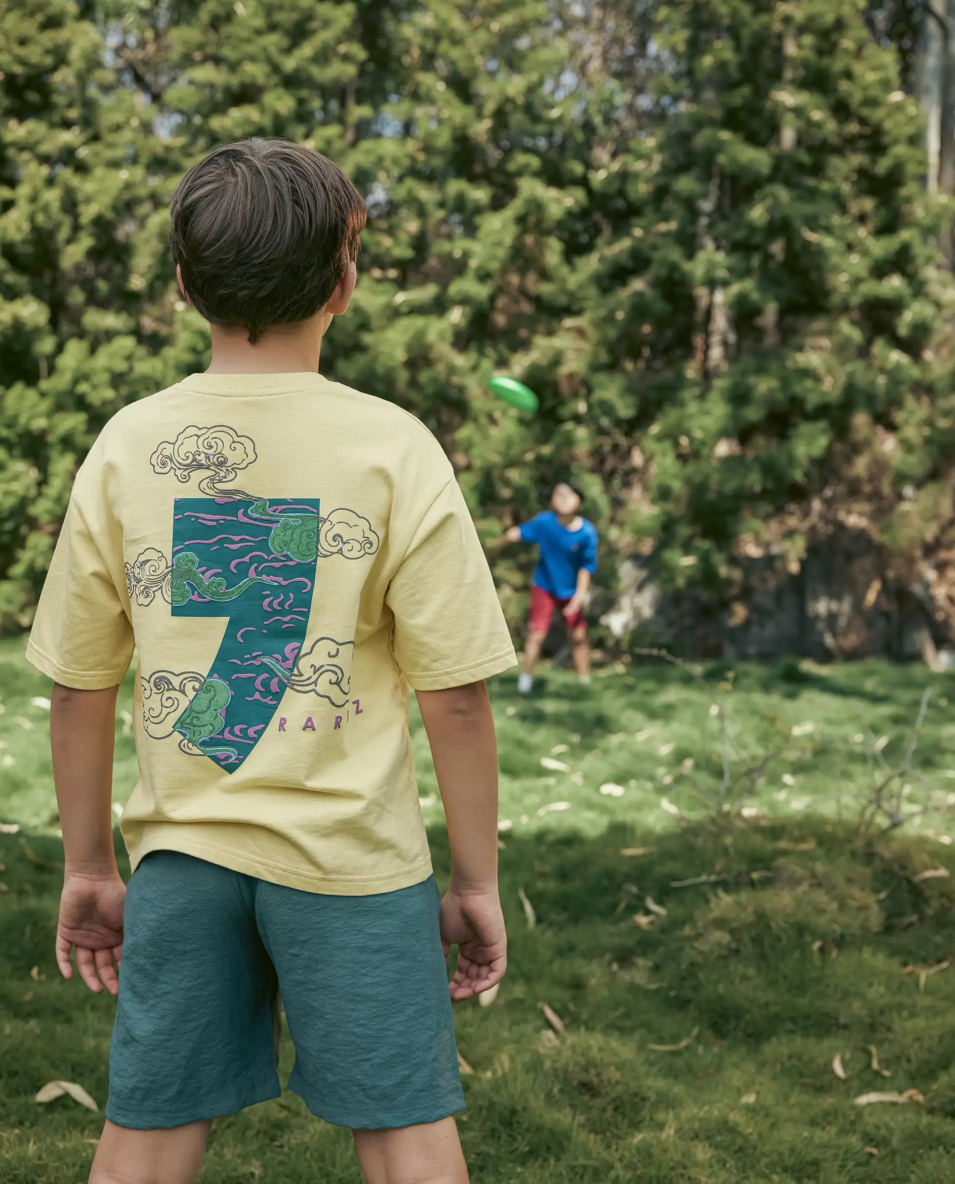 Rare Ones Kids Quote-K Yellow Cotton Short Sleeve Crew Neck Printed T-Shirt