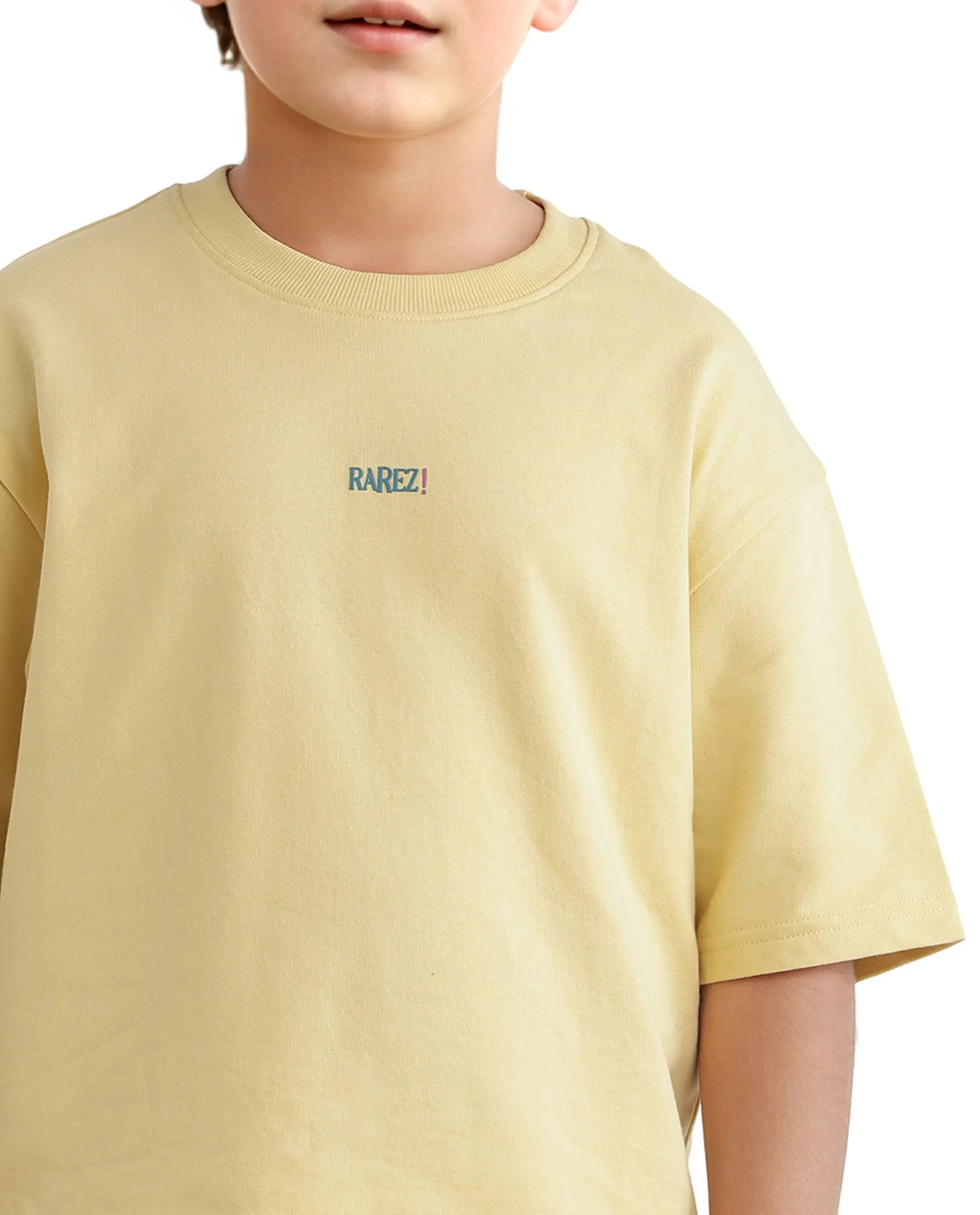 Rare Ones Kids Quote-K Yellow Cotton Short Sleeve Crew Neck Printed T-Shirt - Image 4