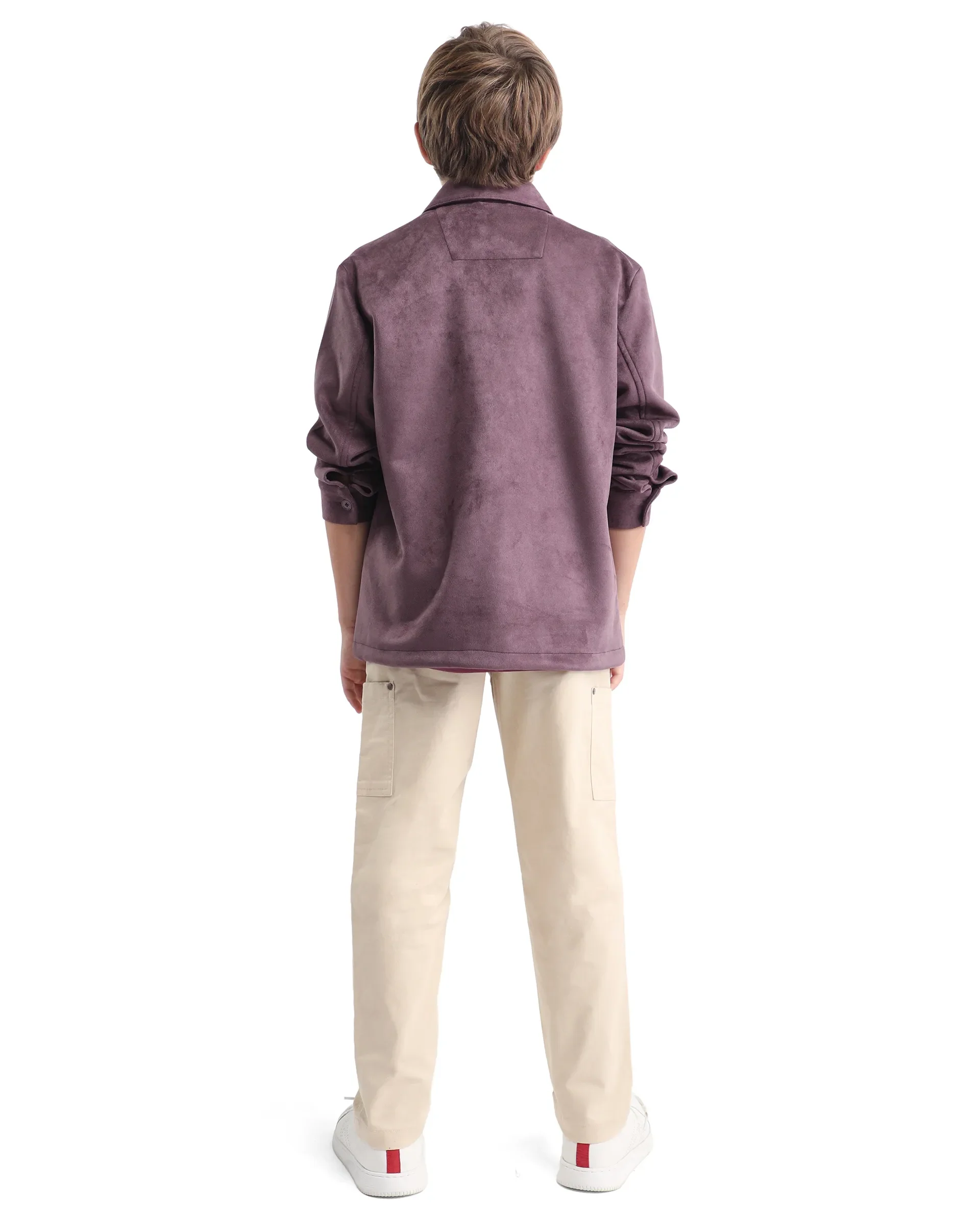Rare Ones Kids Rez Beige Cotton Solid Button & Zip Closure Regular Fit Trouser - Image 6
