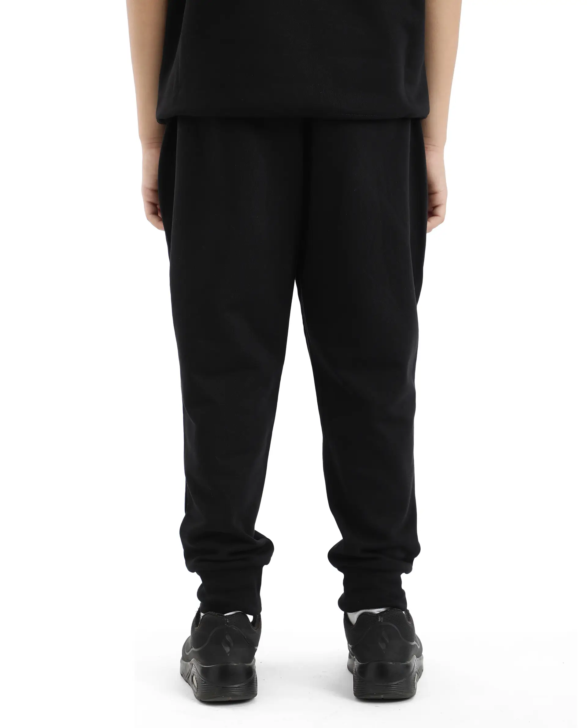 Rare Ones Kids Rib Black Cotton Cmyk Print Trackpant - Image 7