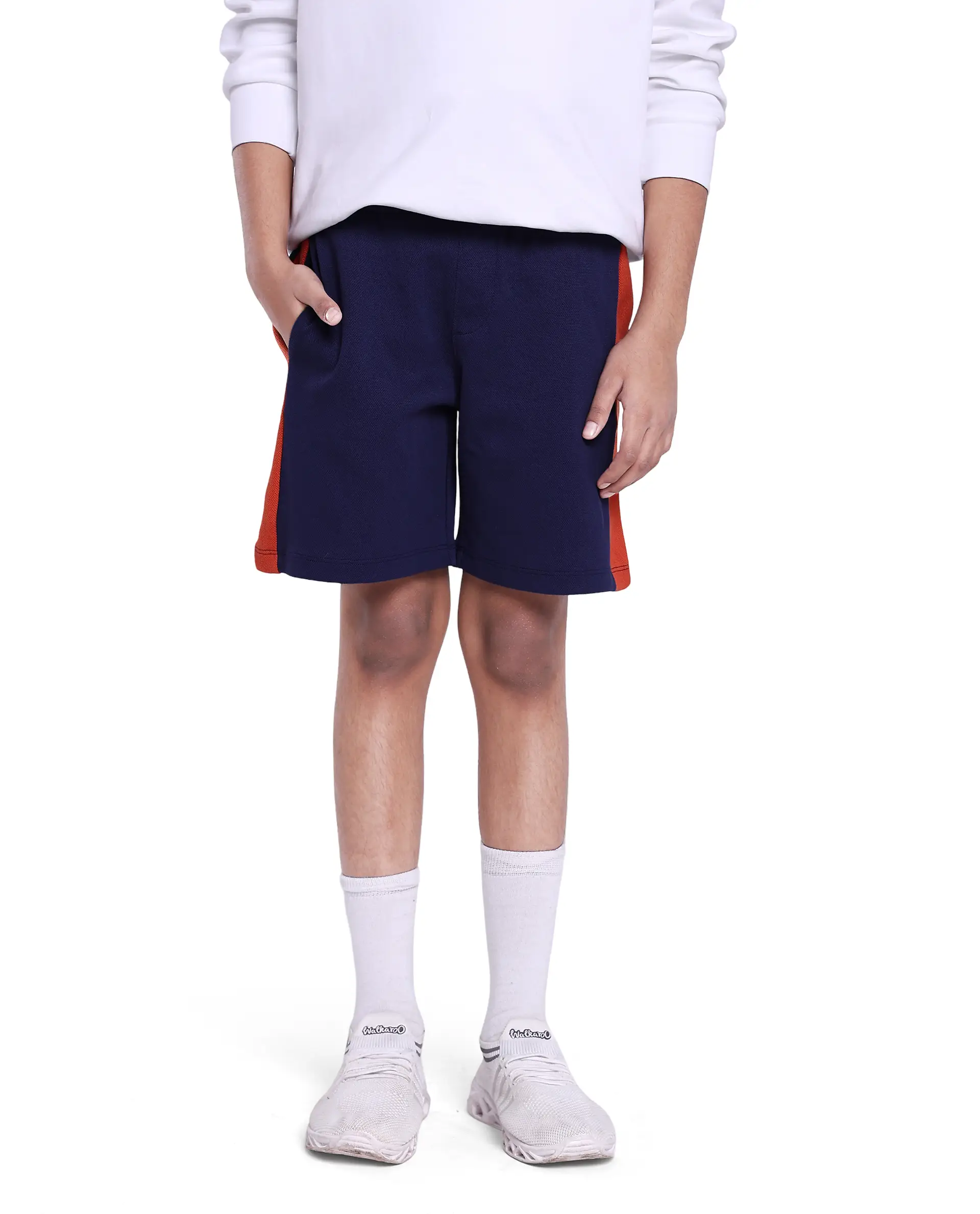 Rare Ones Kids Rider Navy Cotton Poly Cut And Sew Shorts - Image 4