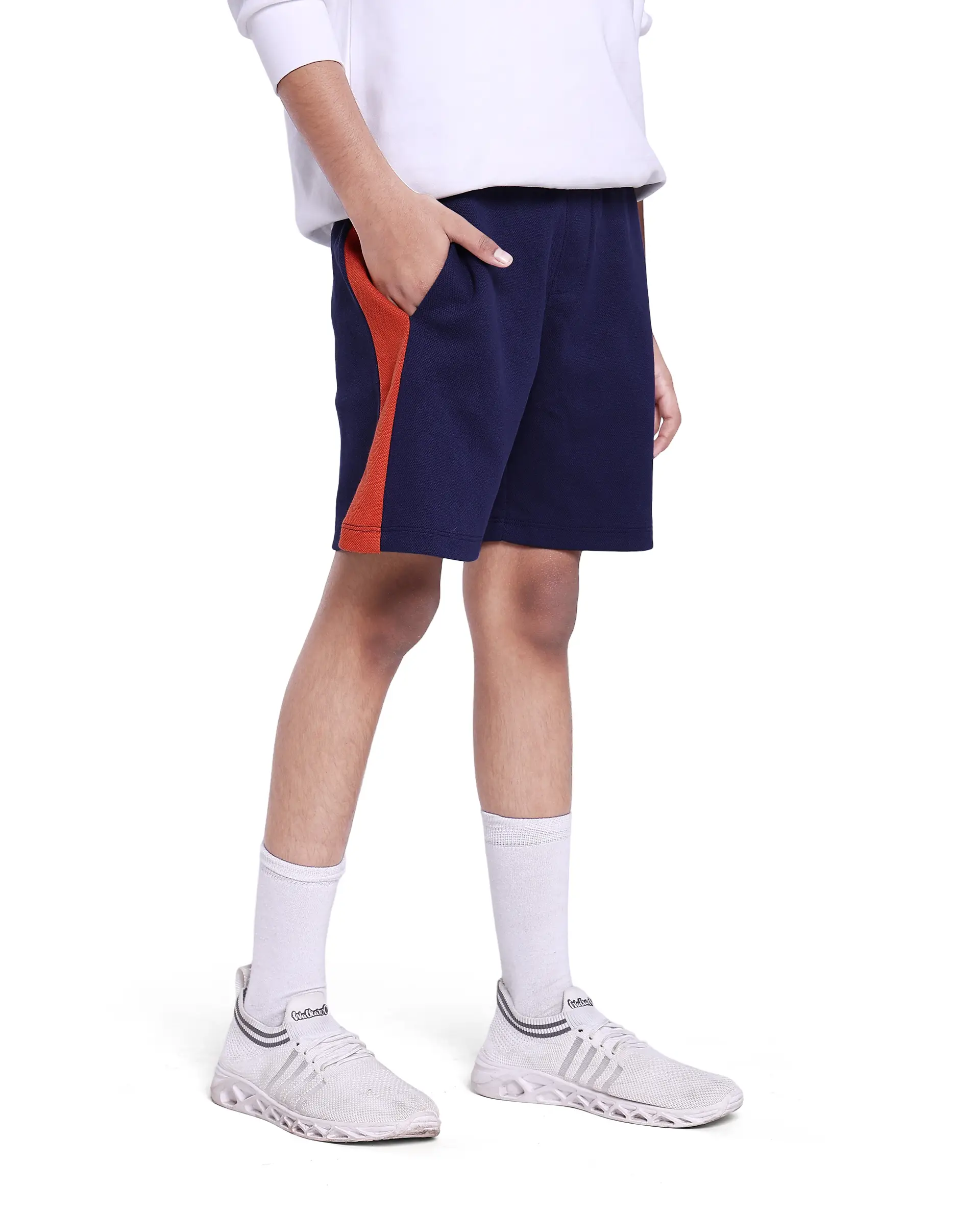 Rare Ones Kids Rider Navy Cotton Poly Cut And Sew Shorts - Image 6