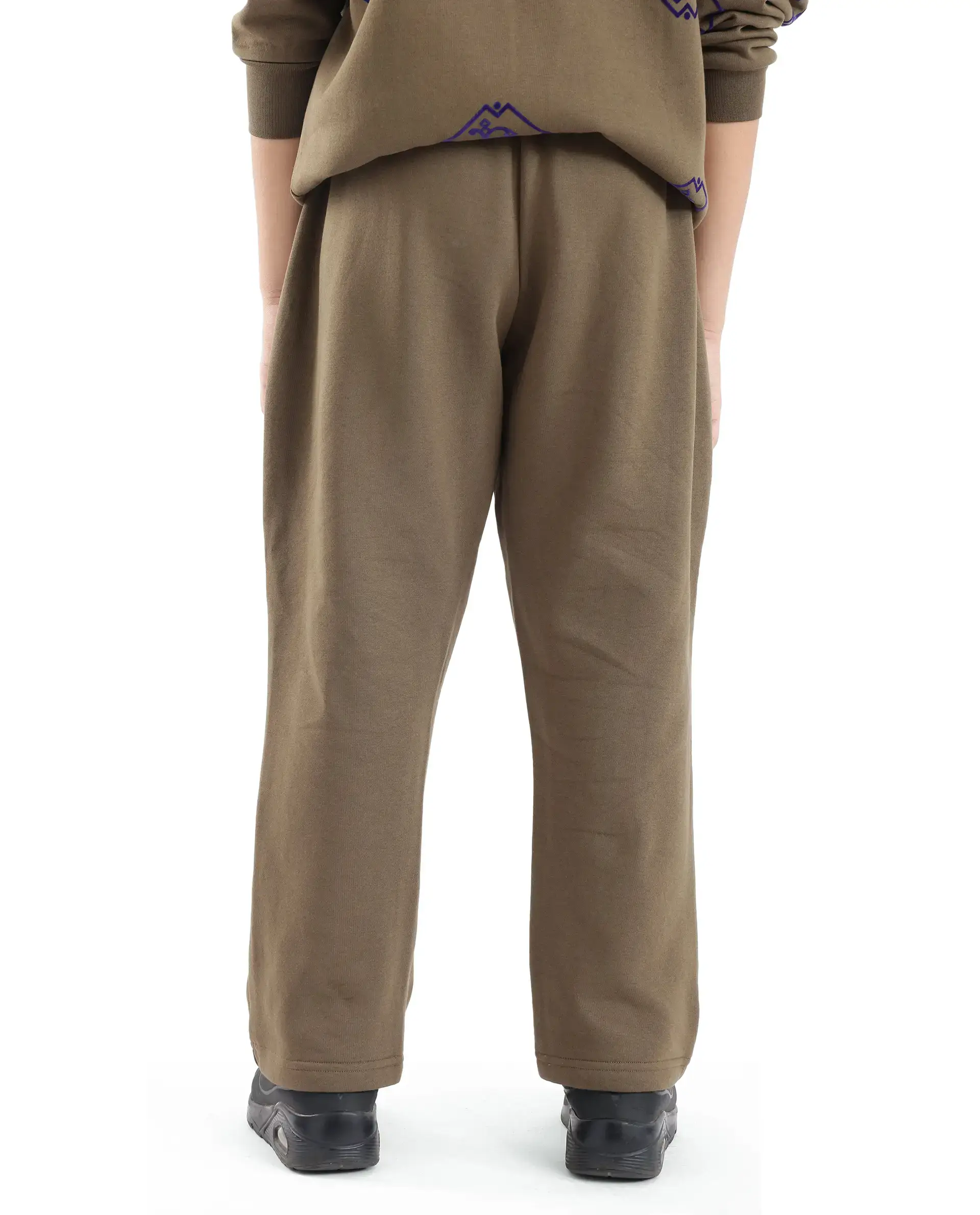 Rare Ones Kids Rinz Olive Cotton Poly Flock Print Trackpant - Image 7