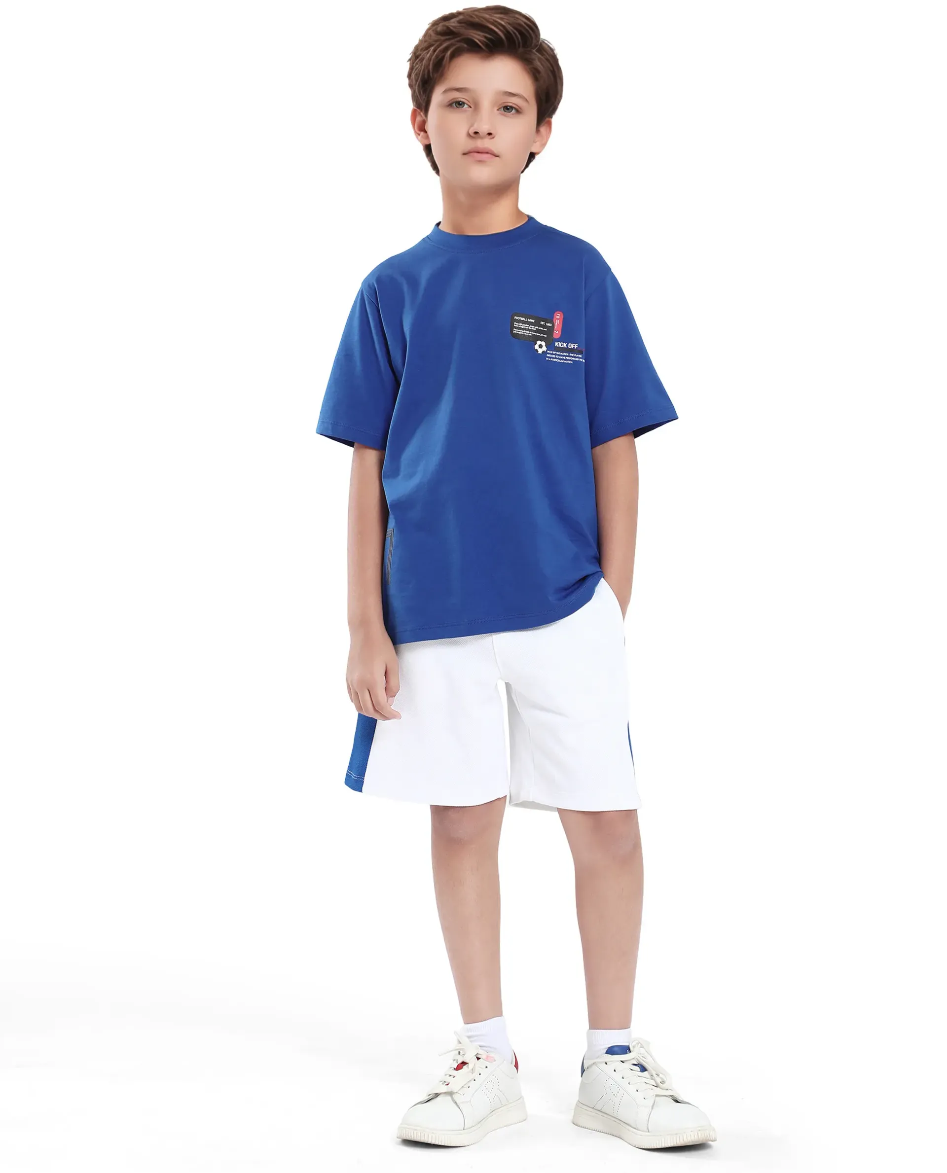 Rare Ones Kids Ronal Blue Cotton Half Sleeve Printed Slip-On Closure Regular Fit T-Shirt - Image 2