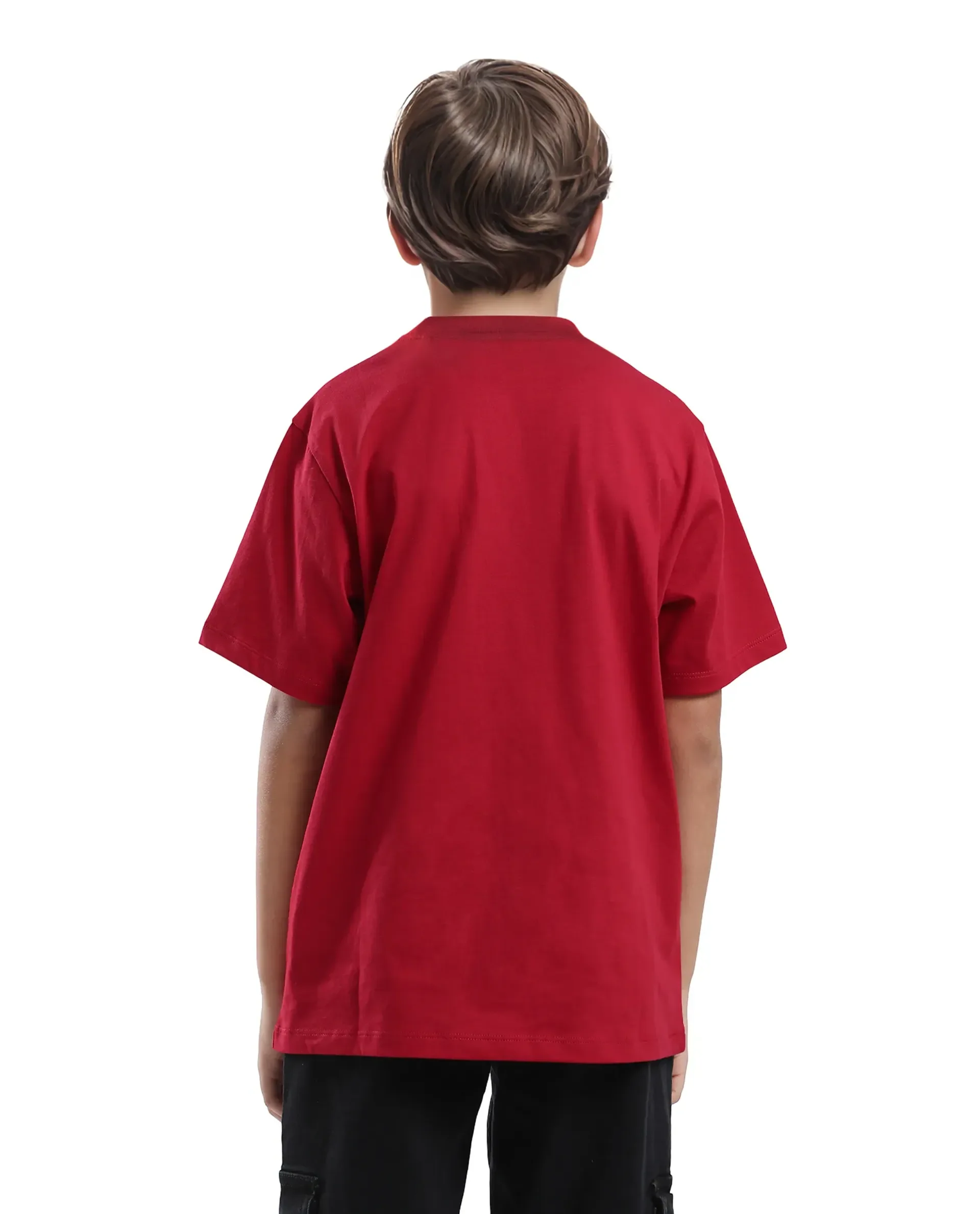 Rare Ones Kids Ronal Red Cotton Half Sleeve Printed Slip-On Closure Regular Fit T-Shirt - Image 7