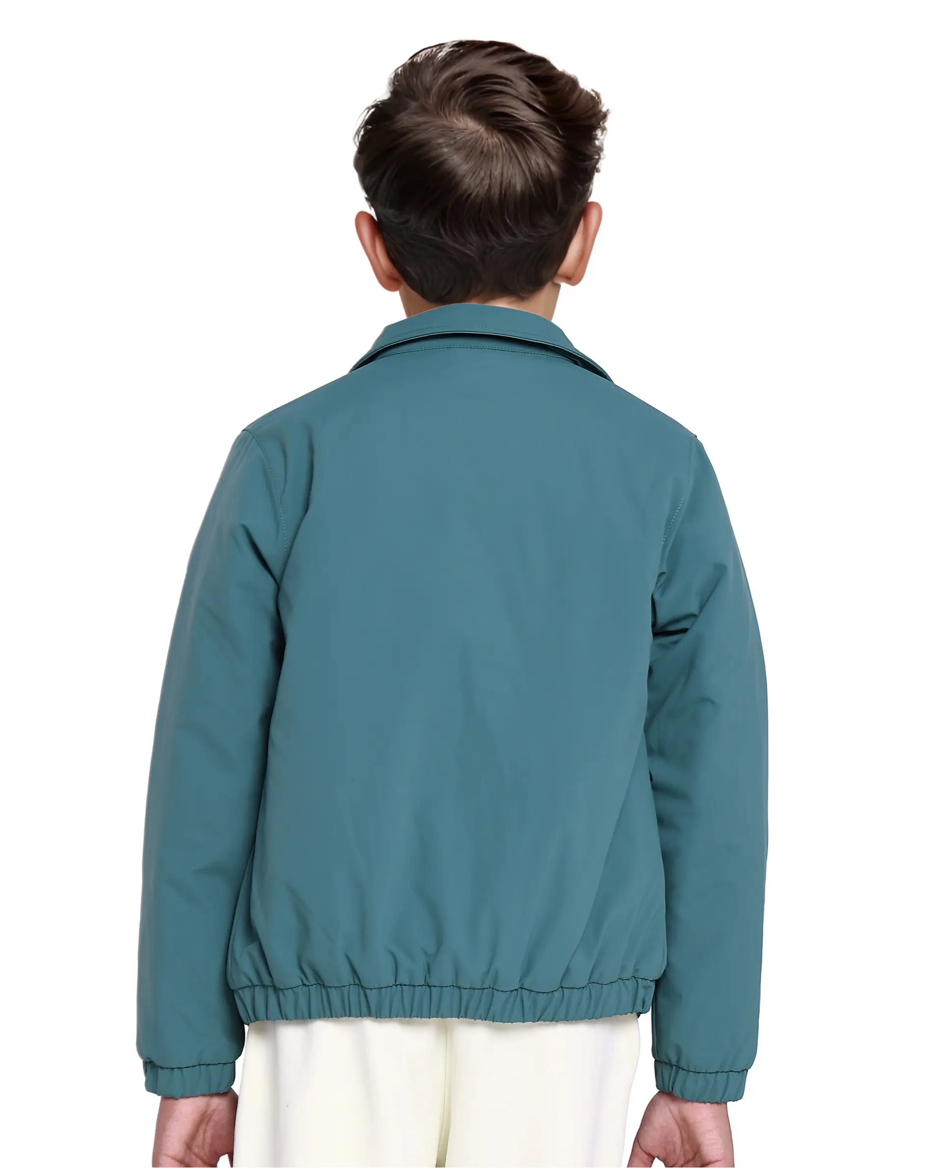 Rare Ones Kids Roston Green Polyester Full Sleeve Solid Jacket - Image 9