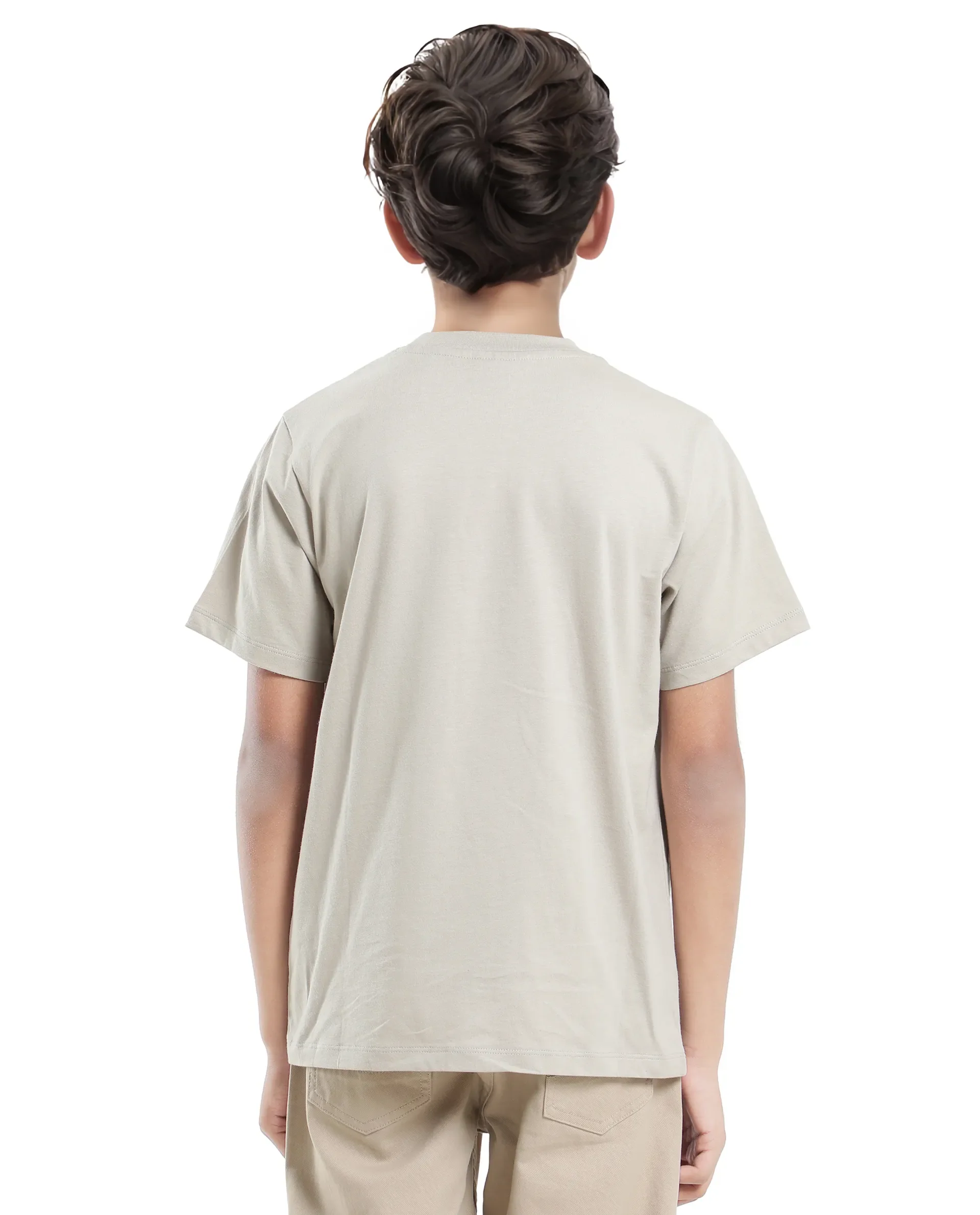 Rare Ones Kids Roxie Light Grey Cotton Half Sleeve Embroidered Slip-On Closure Regular Fit T-Shirt - Image 10
