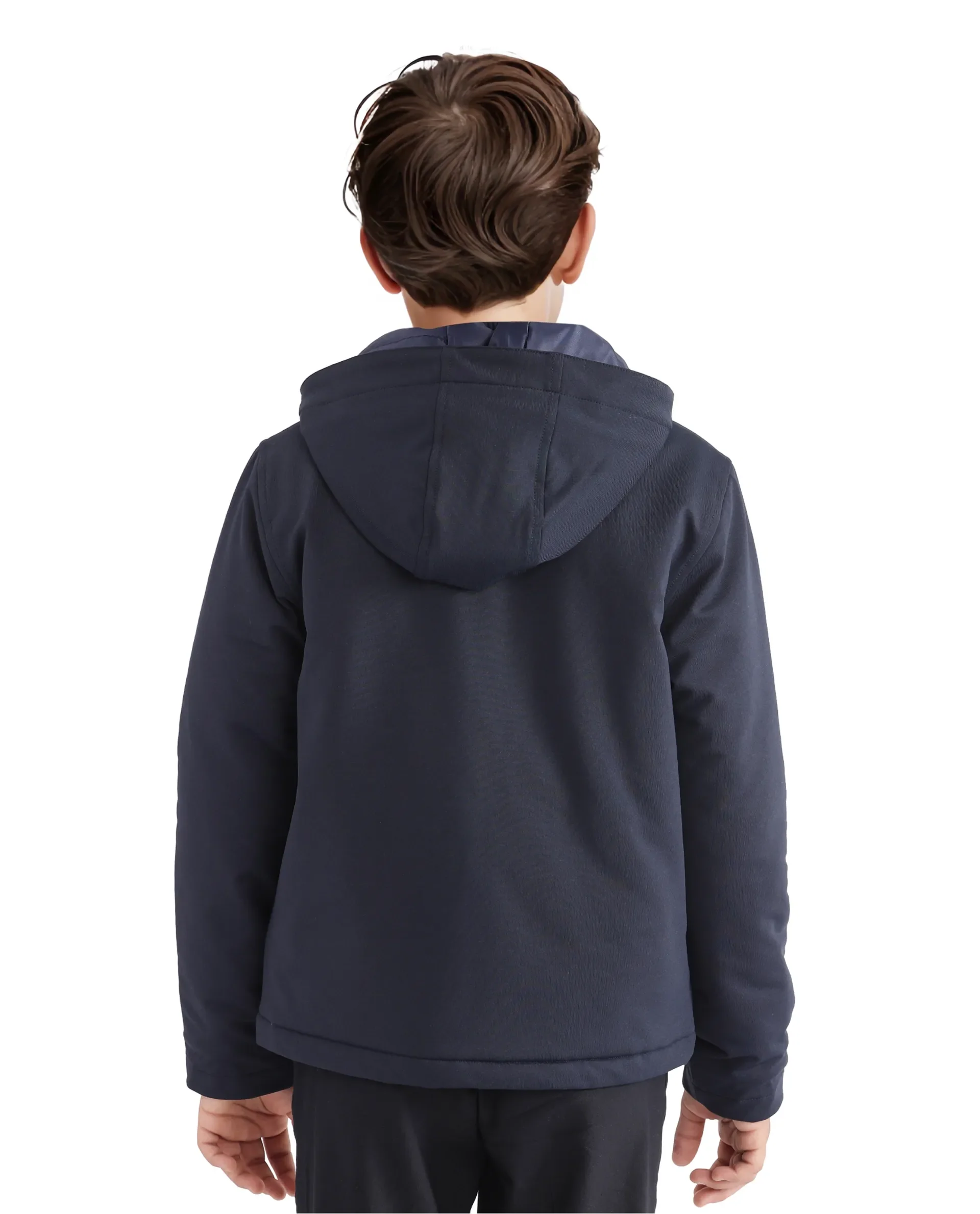 Rare Ones Kids Royce Navy Full Sleeve Cotton Zipper Regular Fit Solid Jacket - Image 8