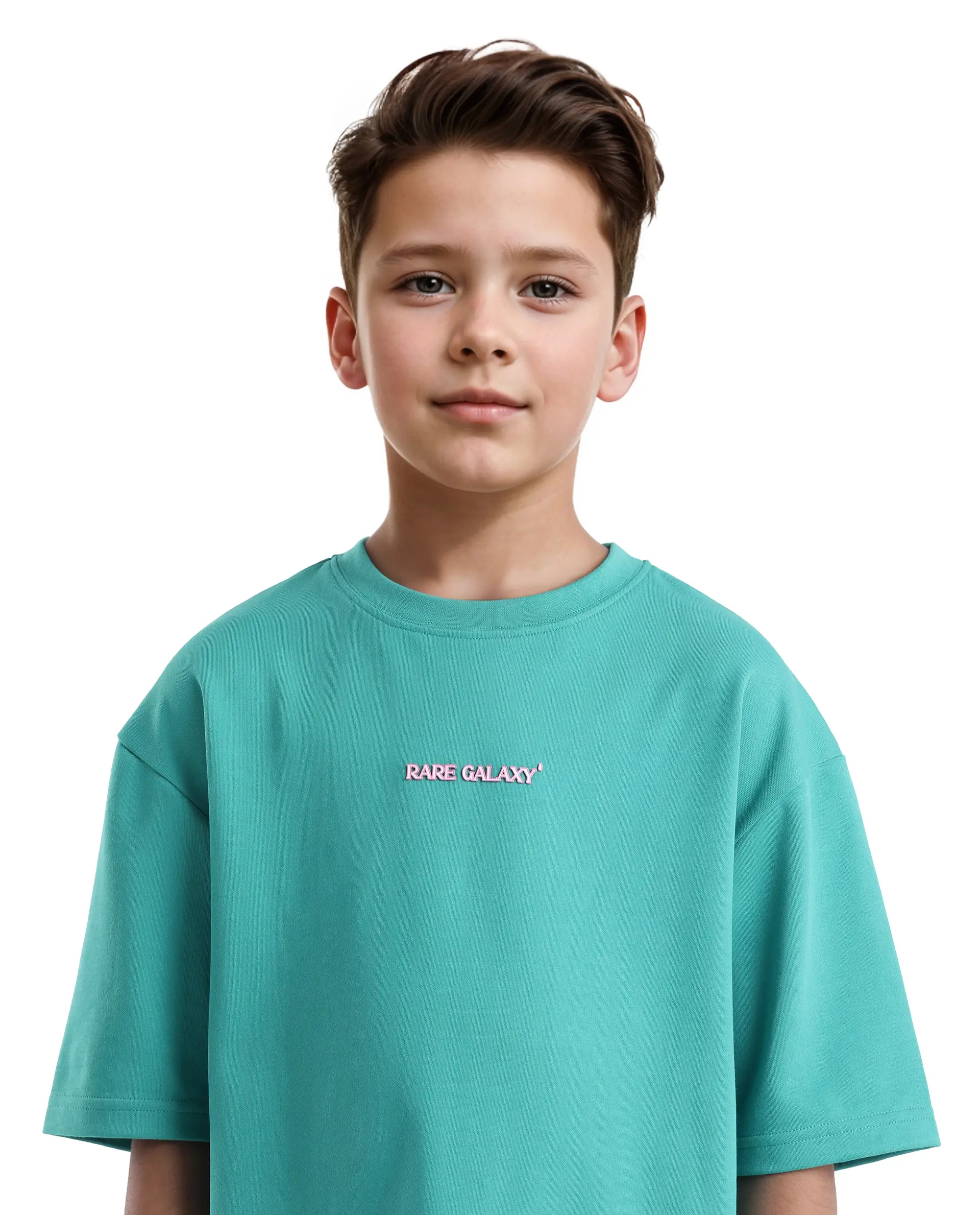 Rare Ones Kids Ryan Flouroscent Green Cotton Poly Short Sleeve Crew Neck Discharge With Hd Print Boxy T-Shirt - Image 5