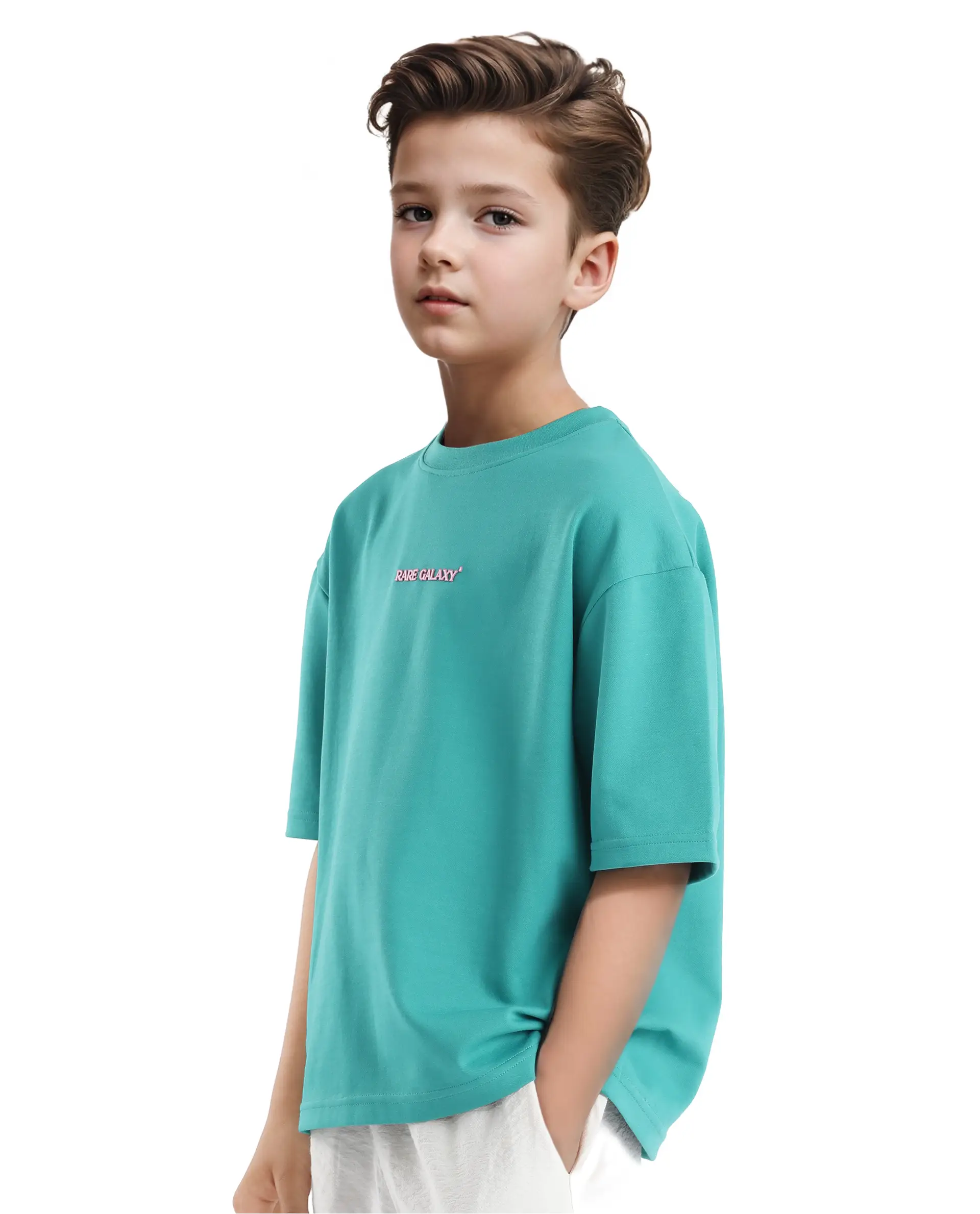 Rare Ones Kids Ryan Flouroscent Green Cotton Poly Short Sleeve Crew Neck Discharge With Hd Print Boxy T-Shirt - Image 6