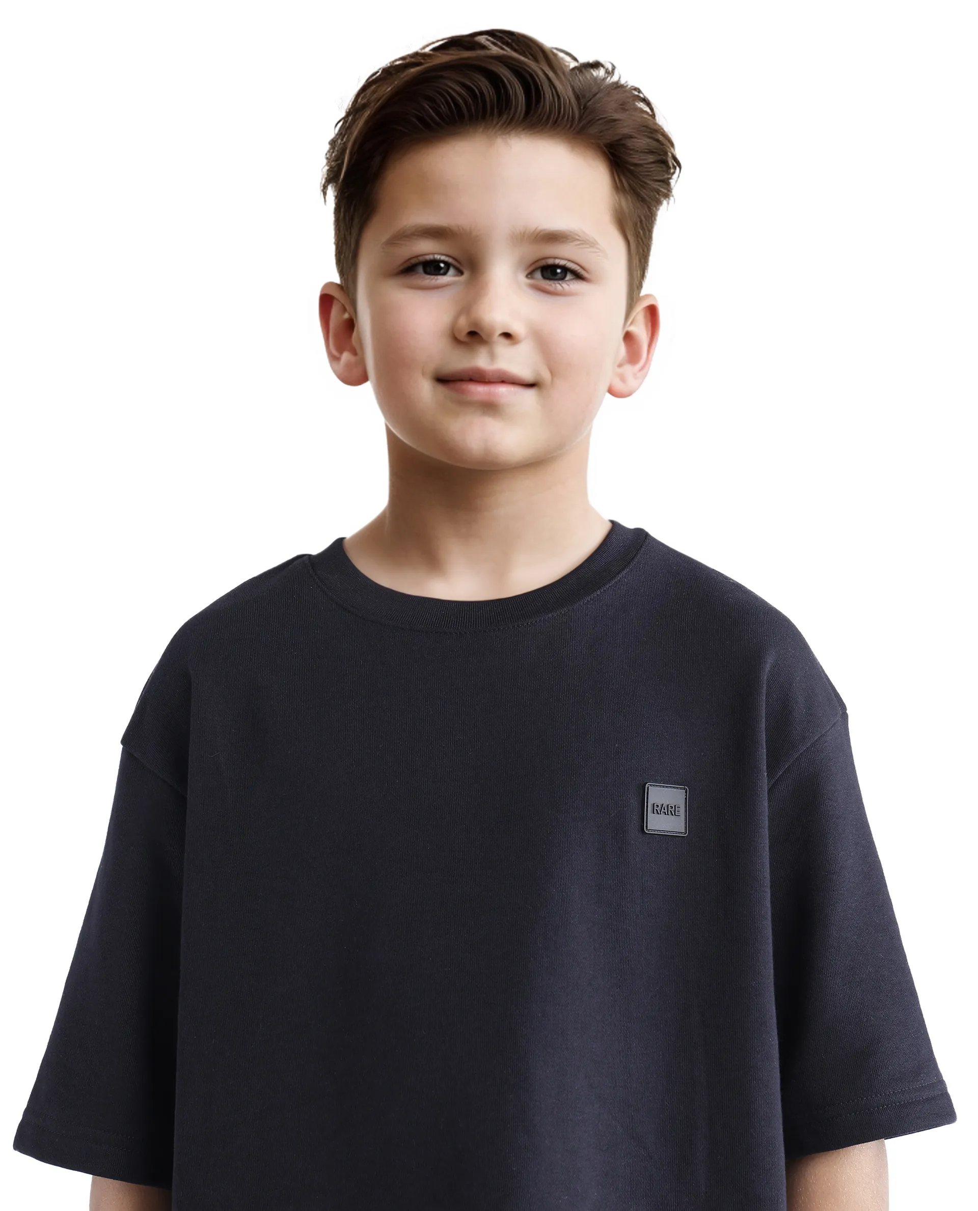 Rare Ones Kids Sans Black Cotton Poly Short Sleeve Crew Neck Applique T-Shirt - Image 3