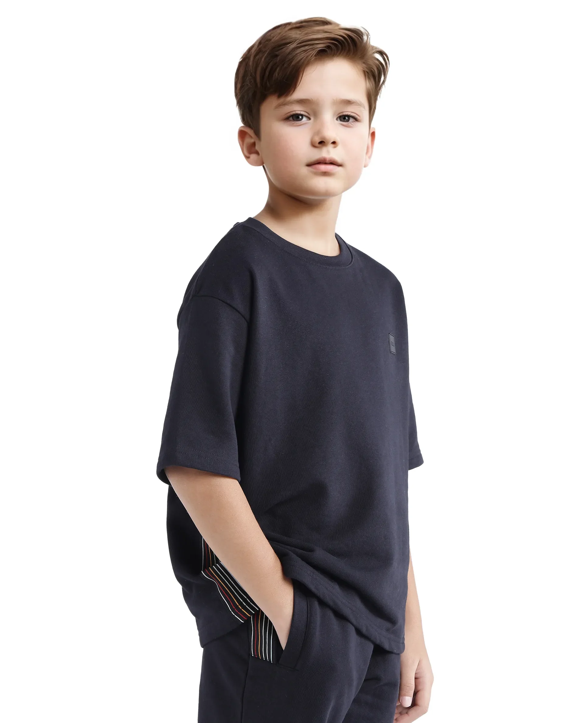 Rare Ones Kids Sans Black Cotton Poly Short Sleeve Crew Neck Applique T-Shirt - Image 6
