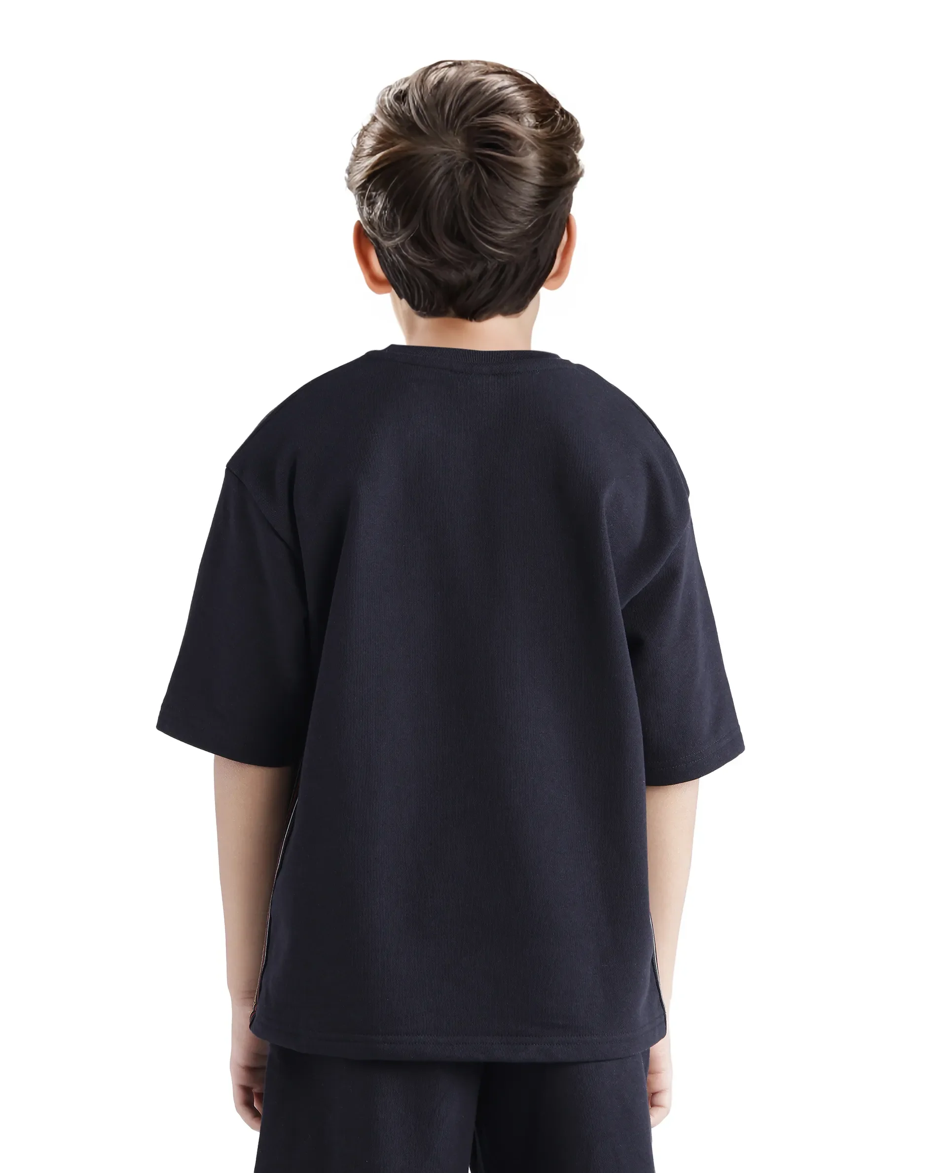 Rare Ones Kids Sans Black Cotton Poly Short Sleeve Crew Neck Applique T-Shirt - Image 7