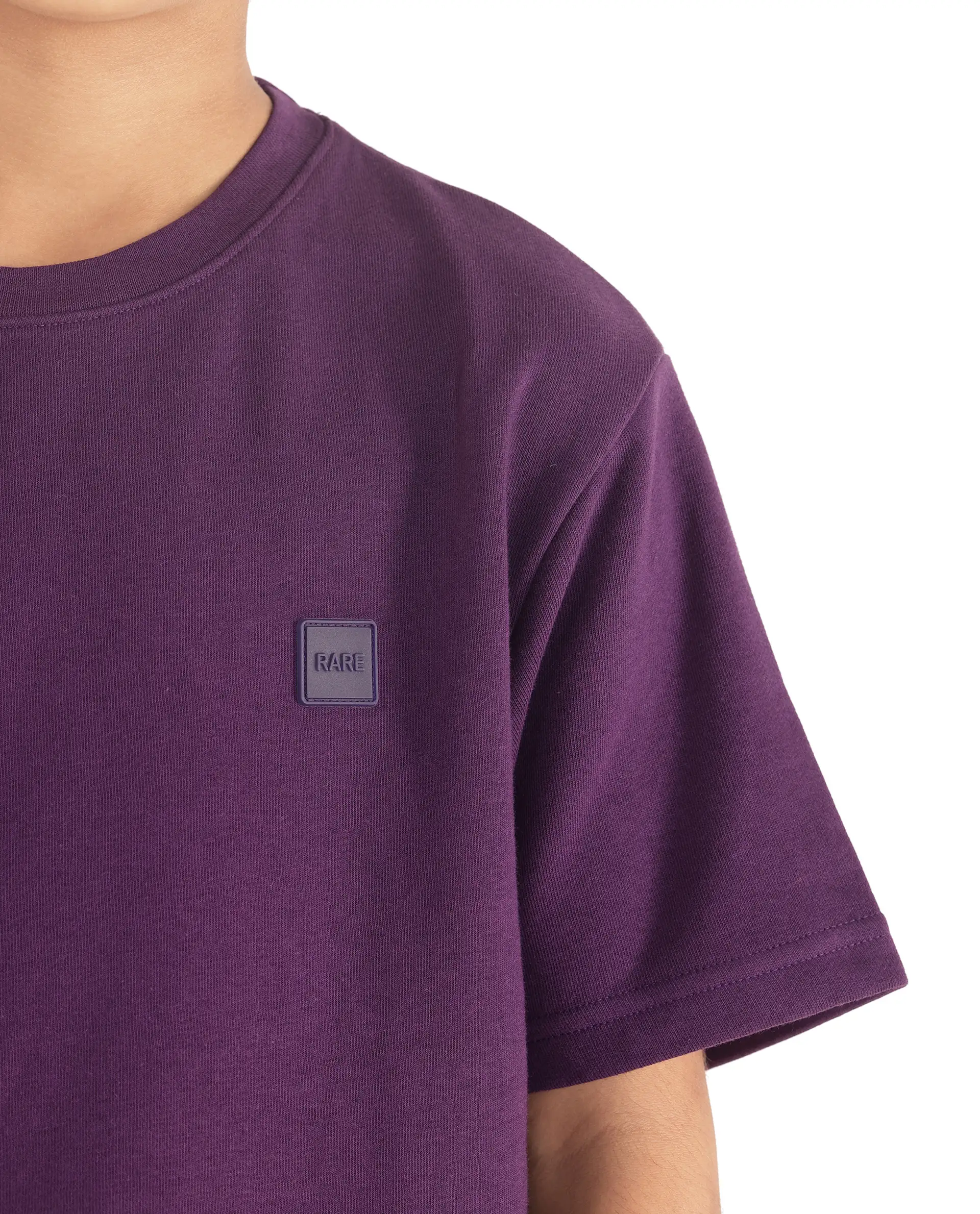 Rare Ones Kids Sans Purple Cotton Poly Short Sleeve Crew Neck Applique T-Shirt - Image 4
