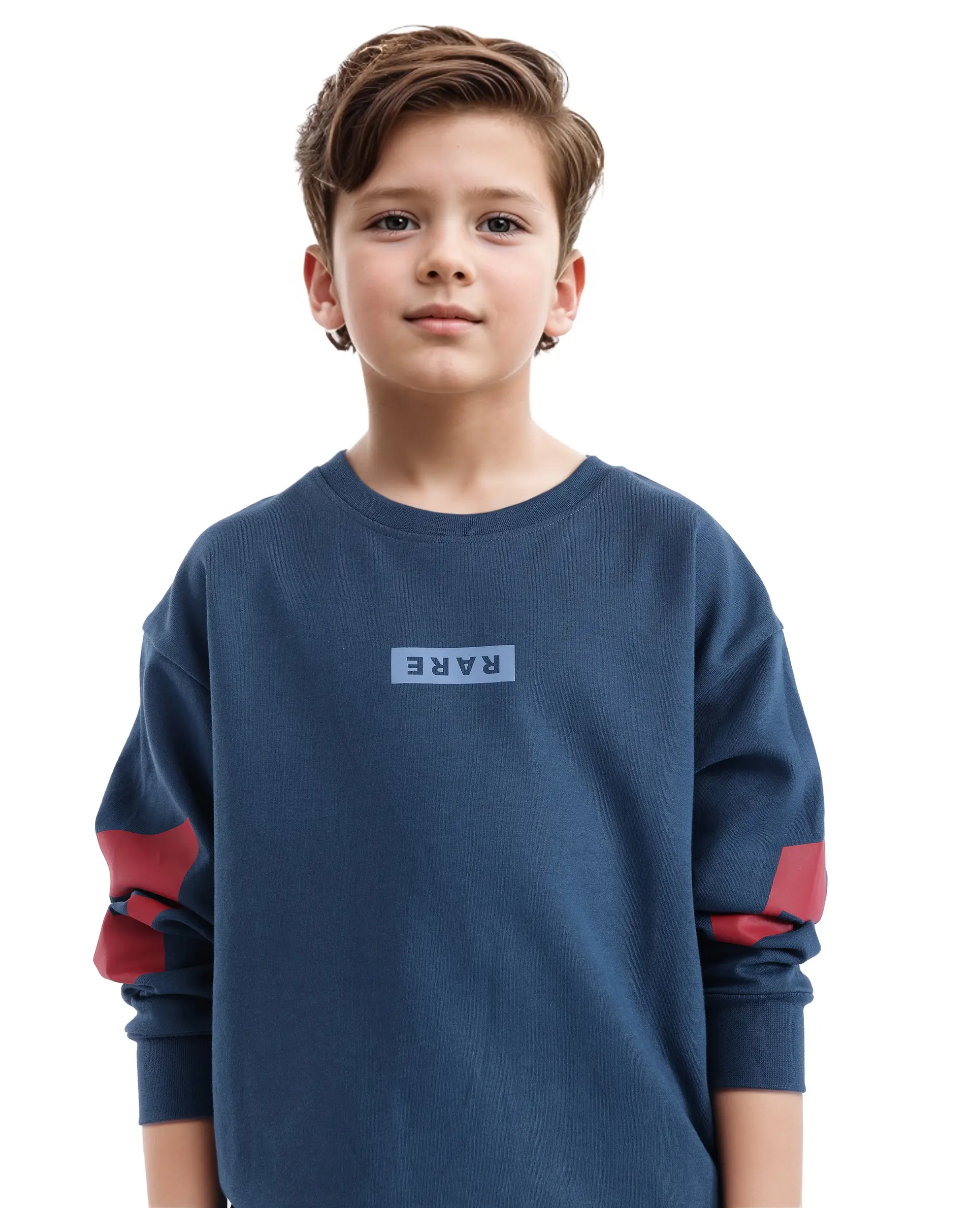 Rare Ones Kids Seron Dark Teal Cotton Poly Full Sleeve Digital Print Sweatshirt - Image 8