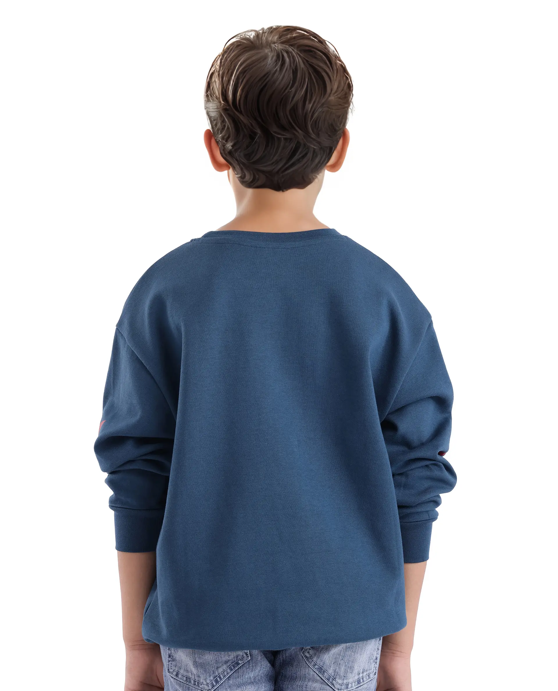 Rare Ones Kids Seron Dark Teal Cotton Poly Full Sleeve Digital Print Sweatshirt - Image 9