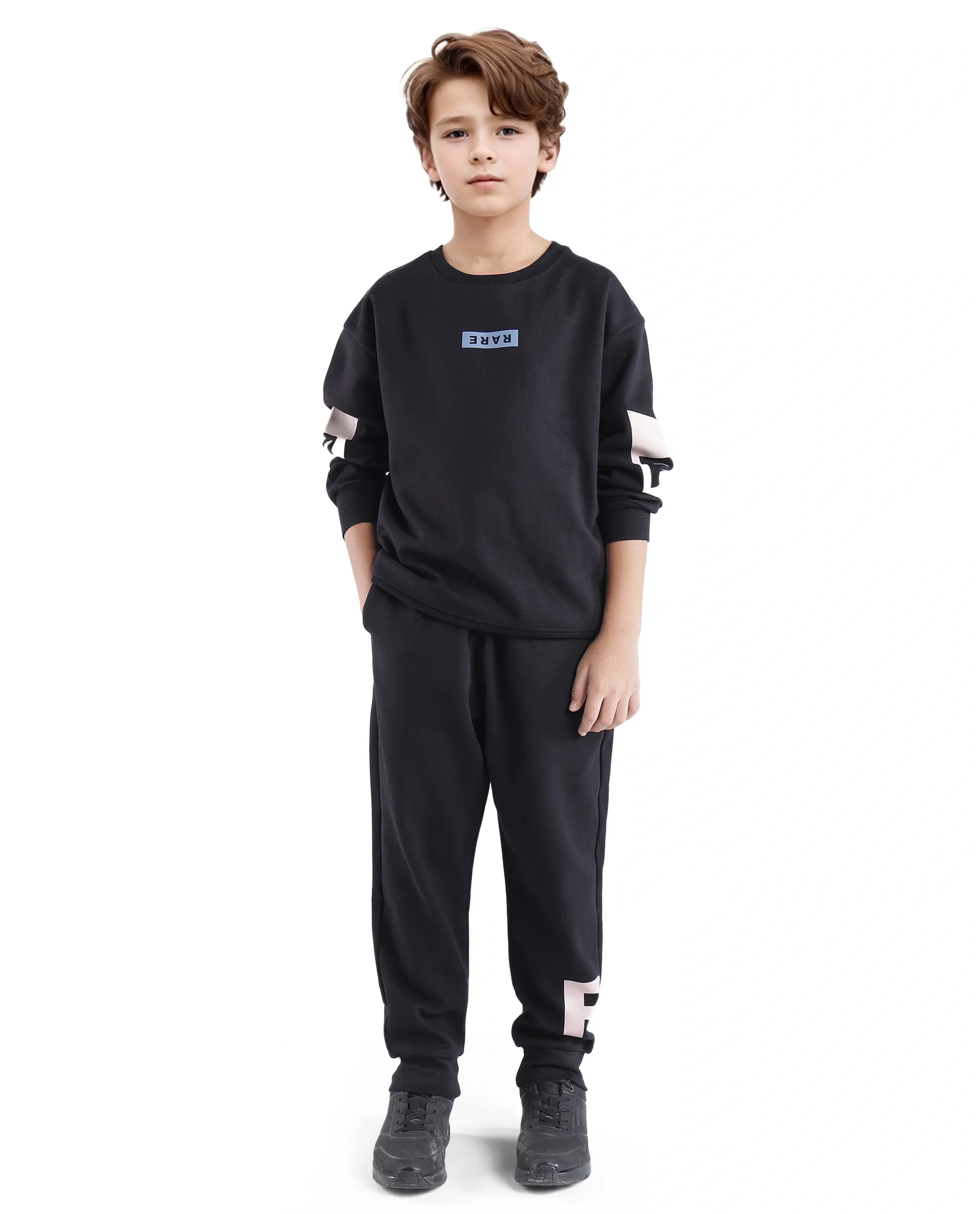 Rare Ones Kids Seron Black Cotton Full Sleeve Crew Neck Digital Print Sweatshirt - Image 2
