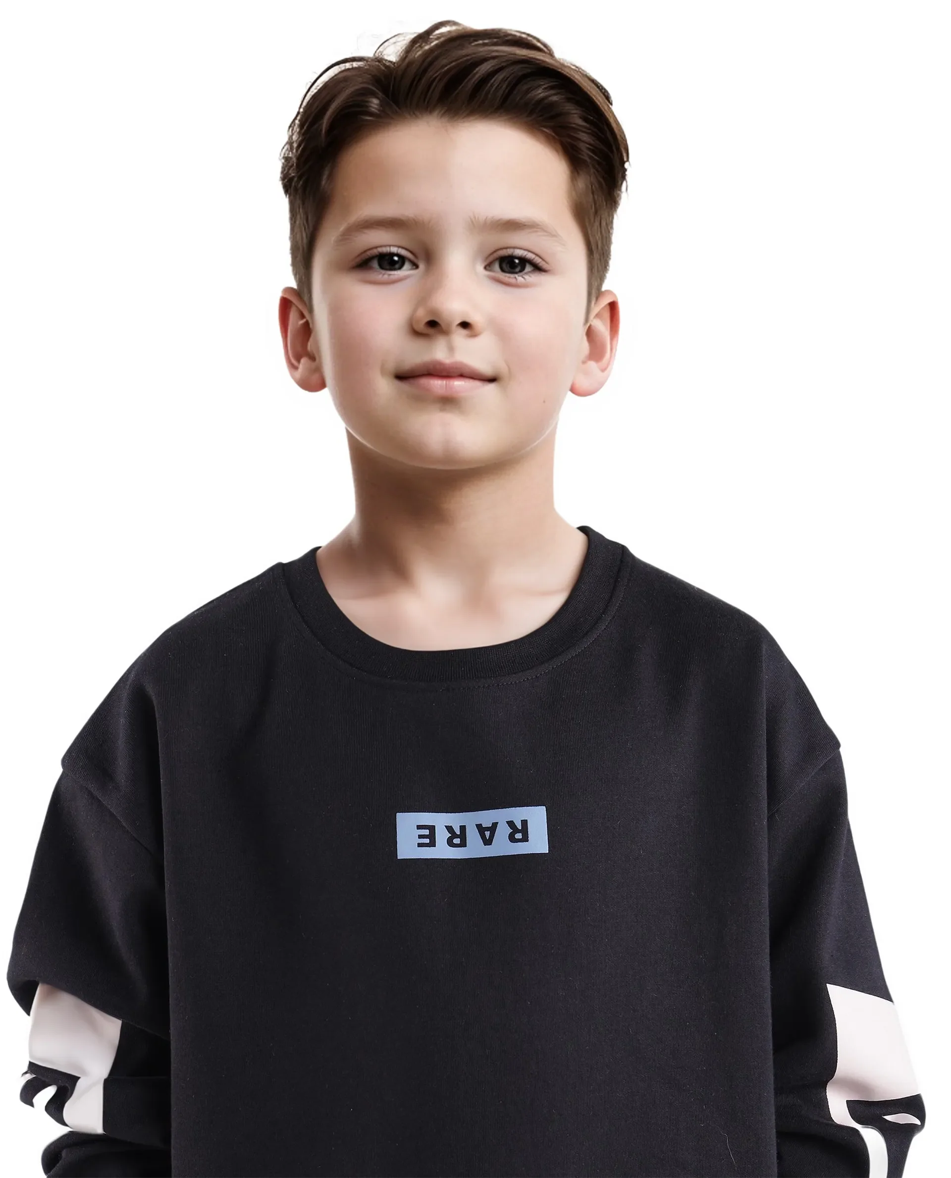 Rare Ones Kids Seron Black Cotton Full Sleeve Crew Neck Digital Print Sweatshirt - Image 7