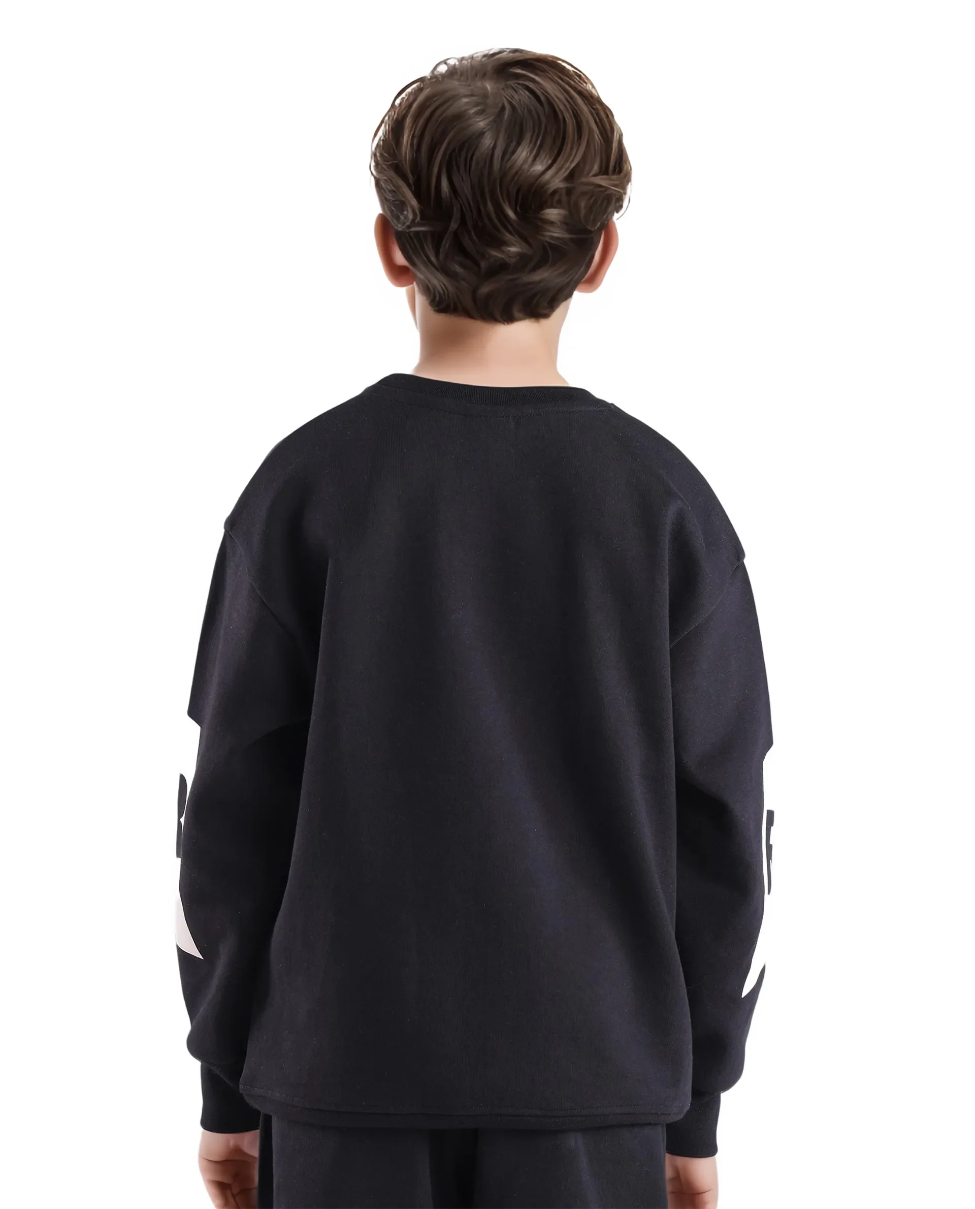 Rare Ones Kids Seron Black Cotton Full Sleeve Crew Neck Digital Print Sweatshirt - Image 8