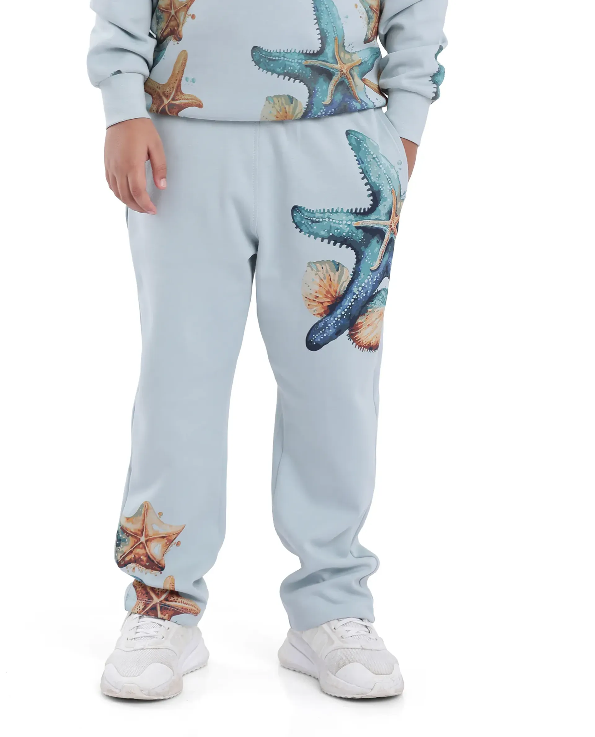 Rare Ones Kids Sims Pastel Blue Cotton Poly Digital Print Trackpant - Image 2