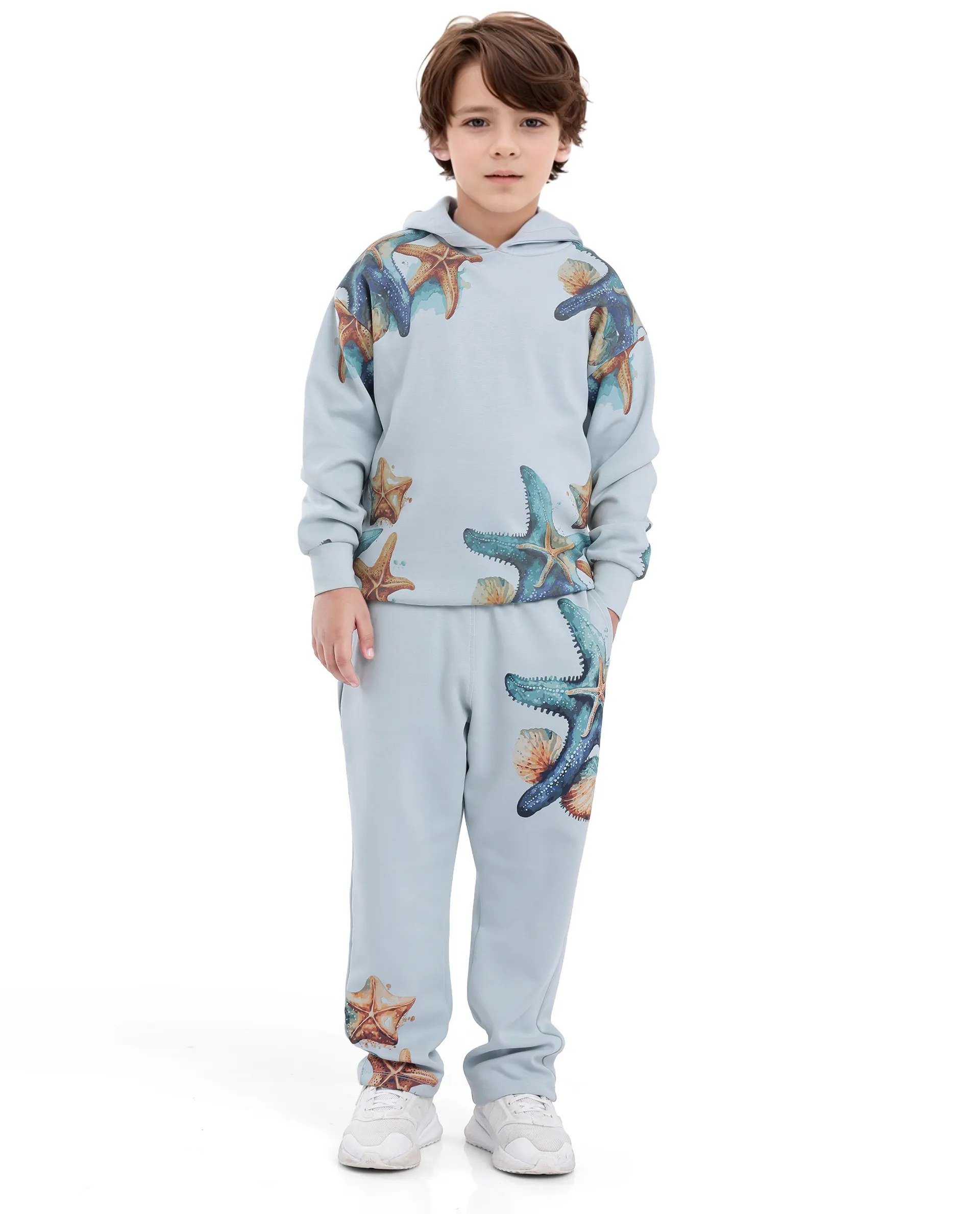Rare Ones Kids Sims Pastel Blue Cotton Poly Digital Print Trackpant - Image 4