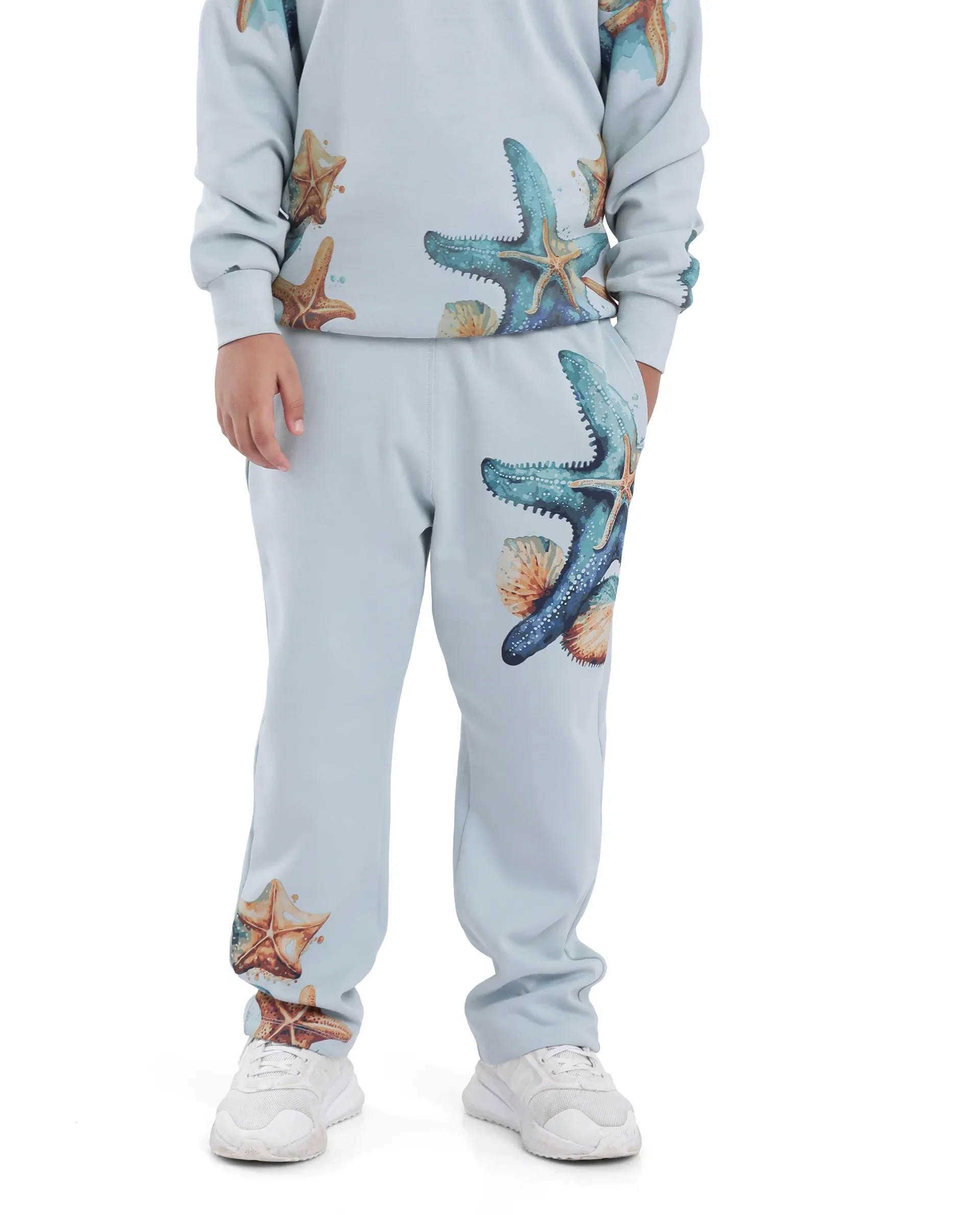 Rare Ones Kids Sims Pastel Blue Cotton Poly Digital Print Trackpant - Image 5