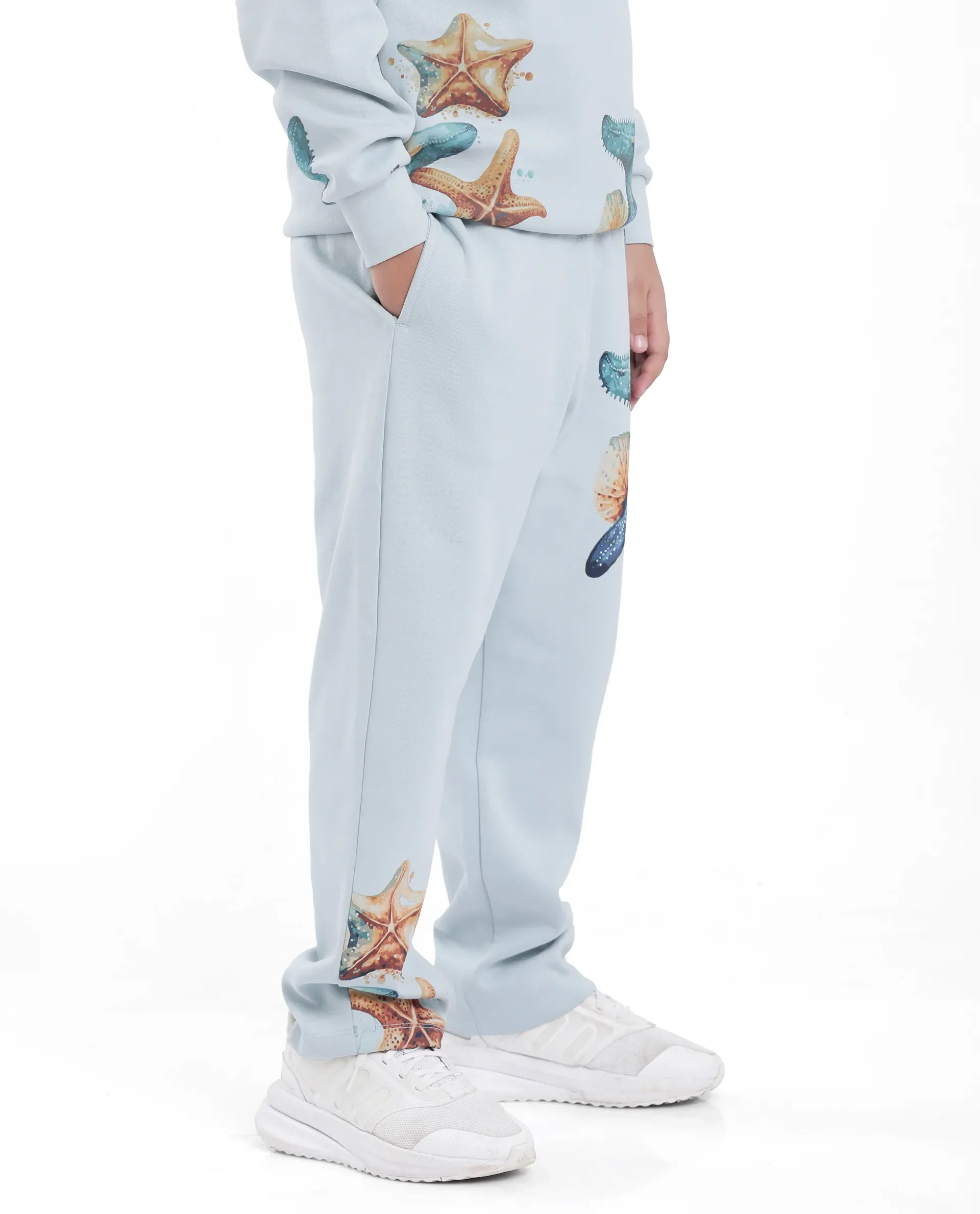 Rare Ones Kids Sims Pastel Blue Cotton Poly Digital Print Trackpant - Image 6
