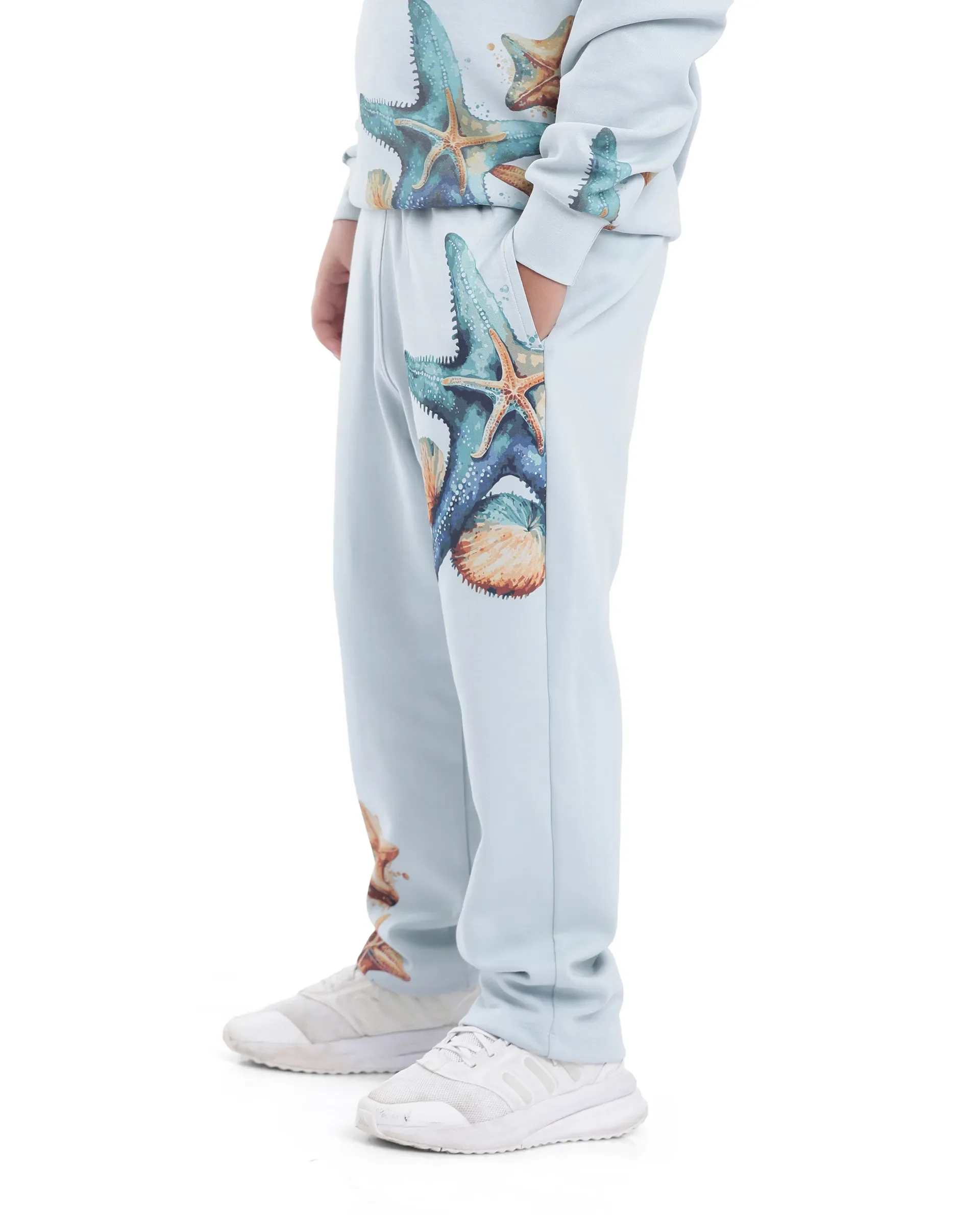 Rare Ones Kids Sims Pastel Blue Cotton Poly Digital Print Trackpant - Image 7
