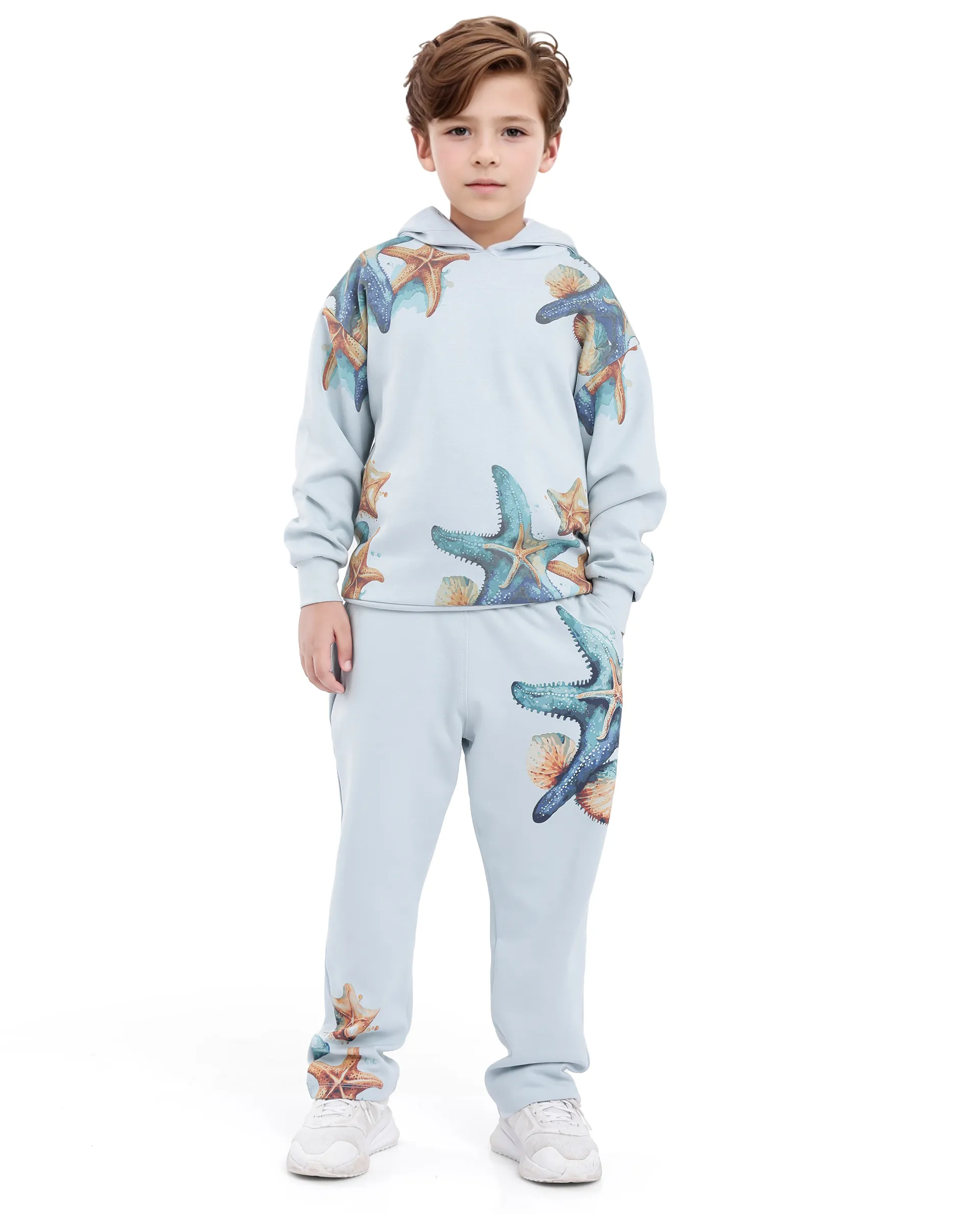 Rare Ones Kids Simson Pastel Blue Cotton Poly Full Sleeve Digital Print Sweatshirt - Image 2