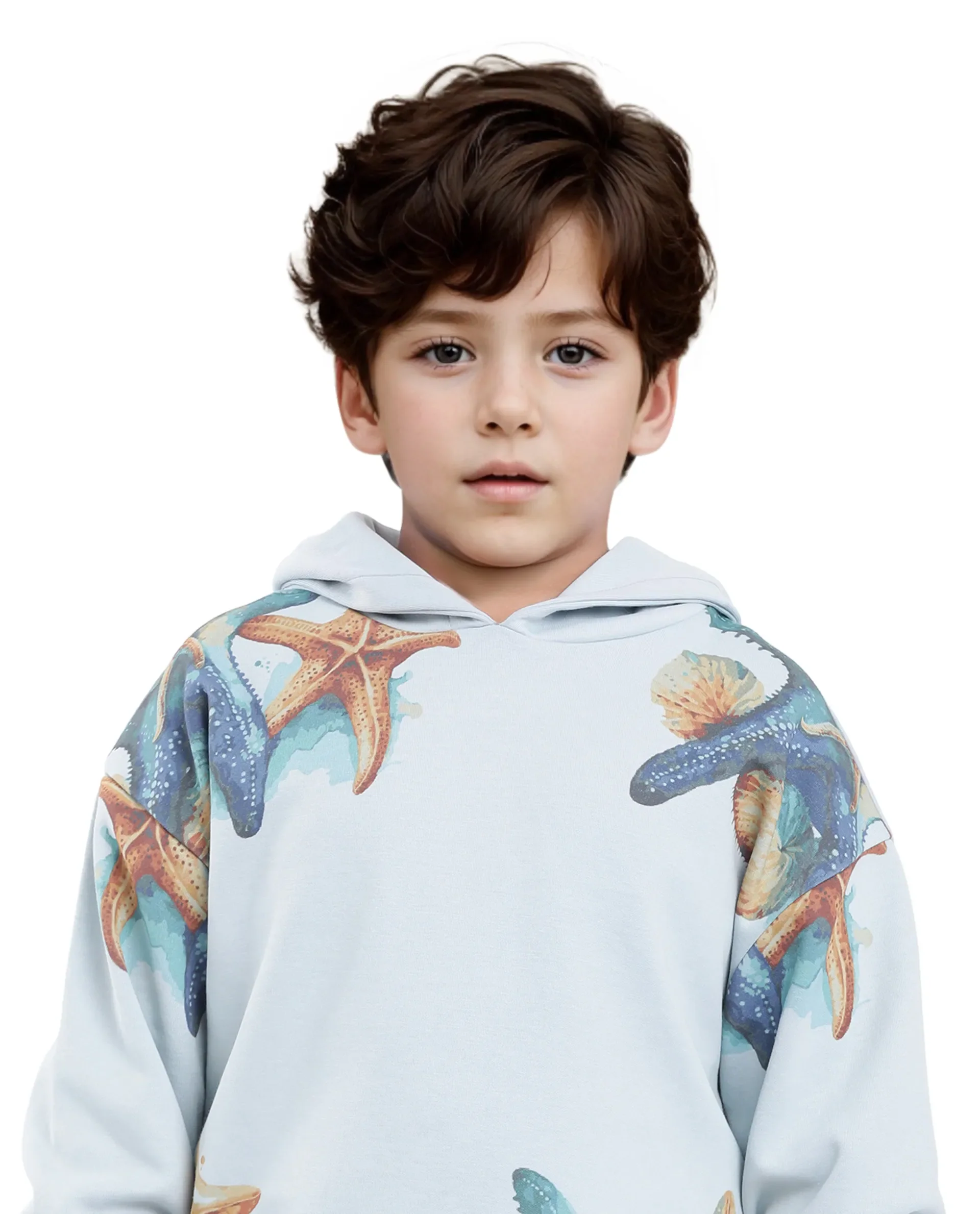 Rare Ones Kids Simson Pastel Blue Cotton Poly Full Sleeve Digital Print Sweatshirt - Image 3