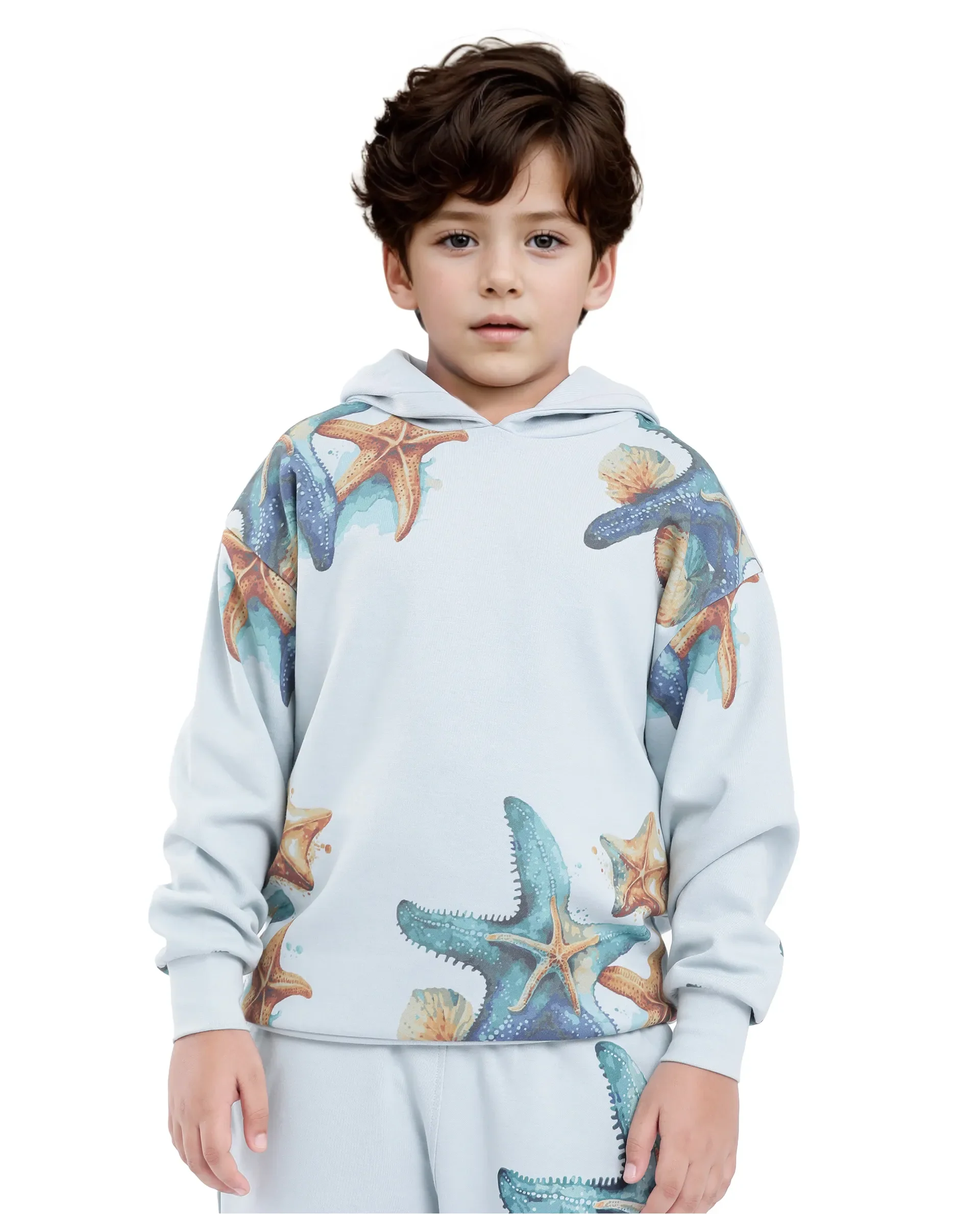 Rare Ones Kids Simson Pastel Blue Cotton Poly Full Sleeve Digital Print Sweatshirt - Image 4
