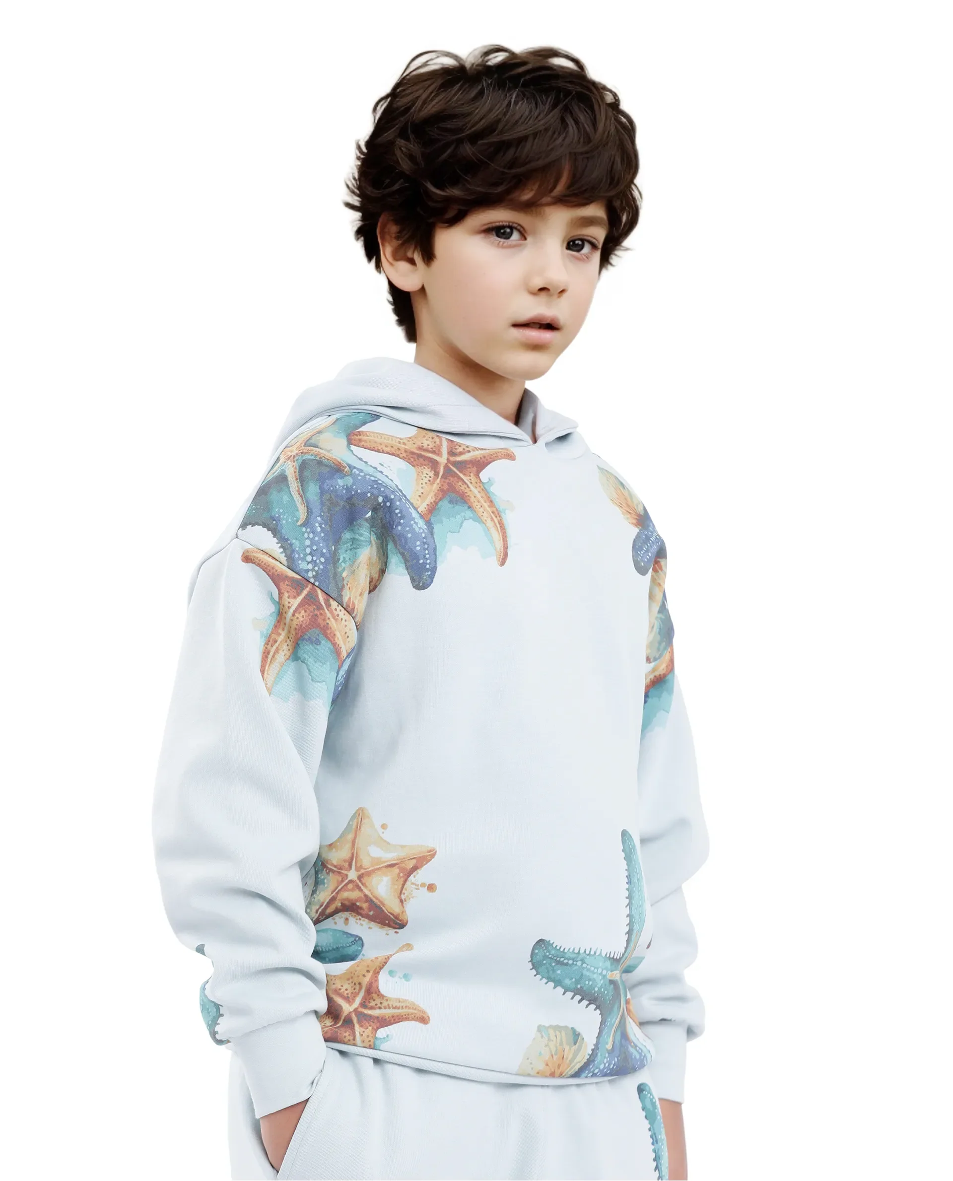 Rare Ones Kids Simson Pastel Blue Cotton Poly Full Sleeve Digital Print Sweatshirt - Image 5