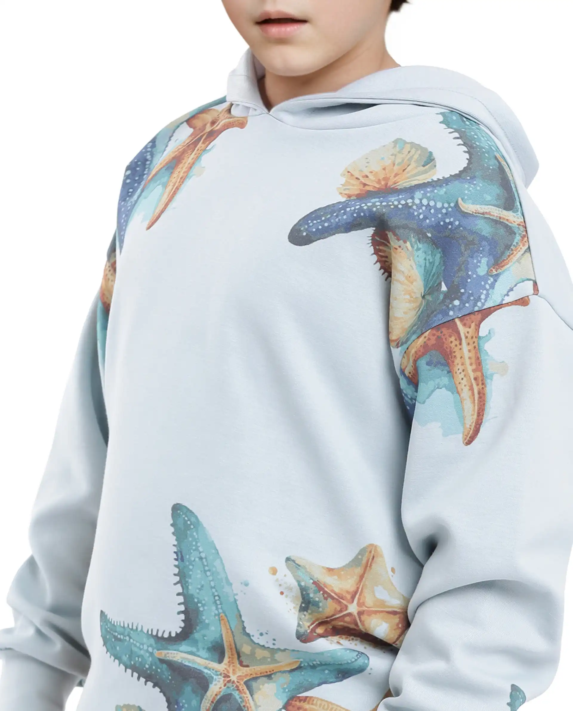 Rare Ones Kids Simson Pastel Blue Cotton Poly Full Sleeve Digital Print Sweatshirt - Image 6