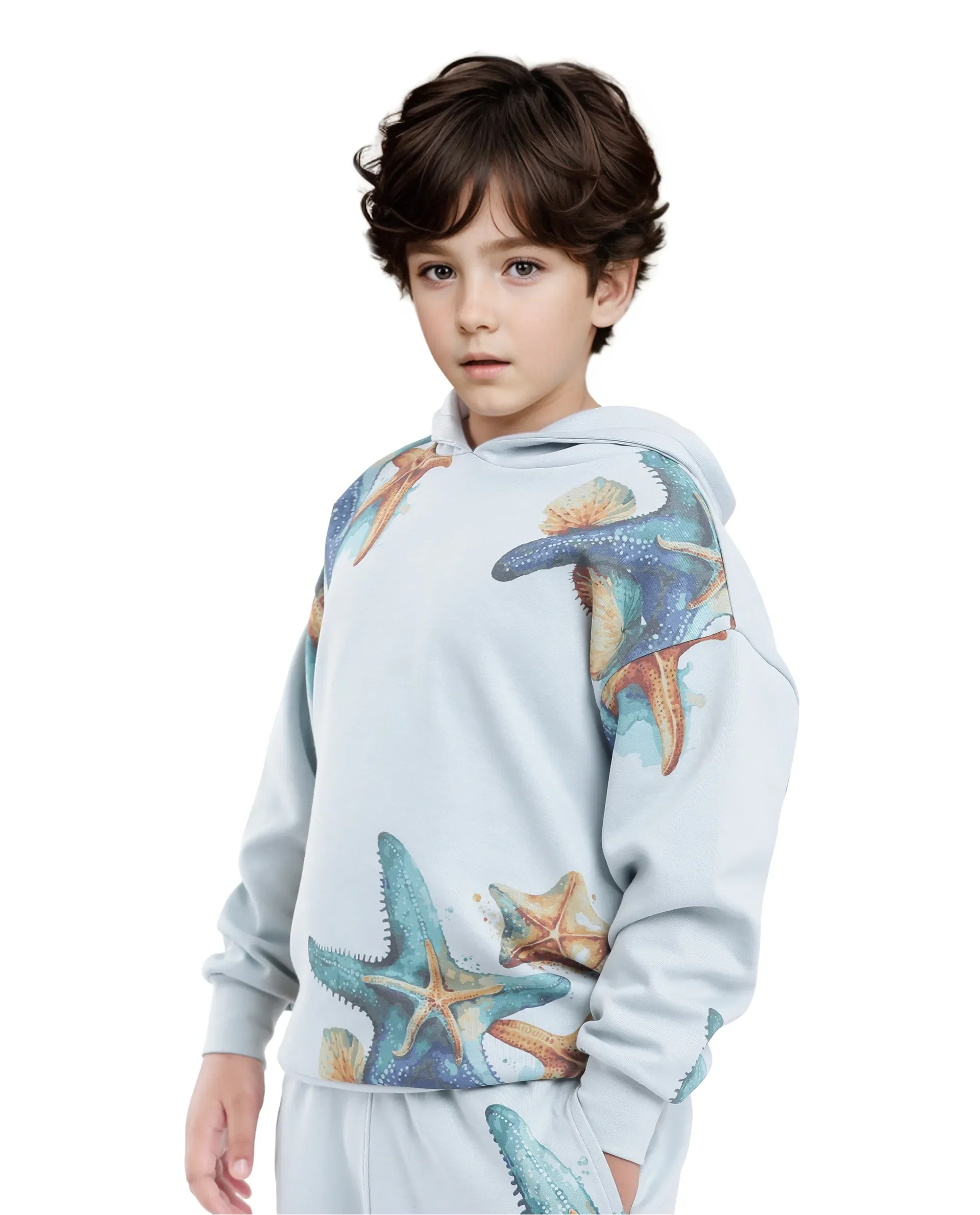Rare Ones Kids Simson Pastel Blue Cotton Poly Full Sleeve Digital Print Sweatshirt - Image 7