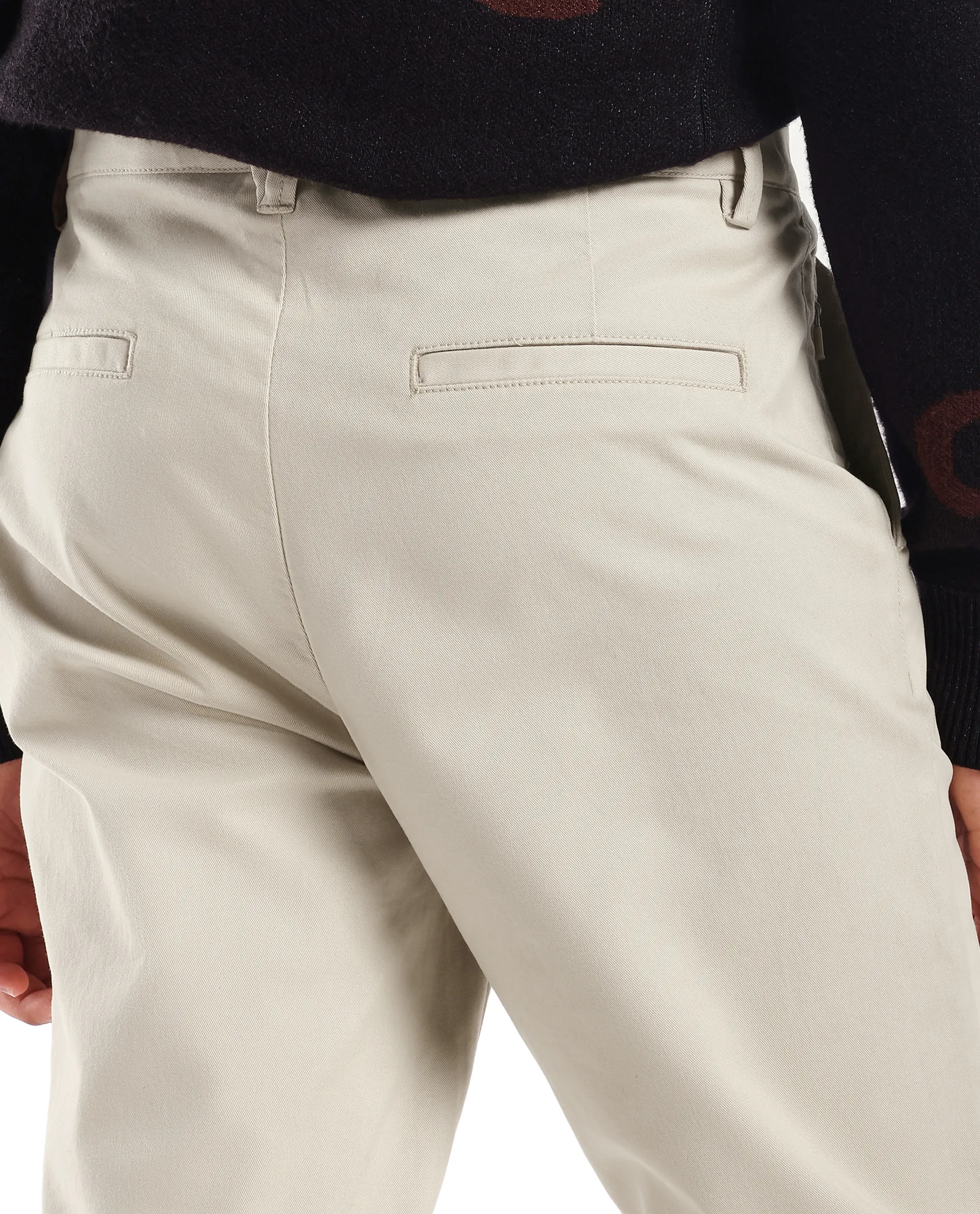Rare Ones Kids Smart-K Light Beige Cotton Blend Solid Button And Zipper Closure Regular Fit Trouser - Image 6