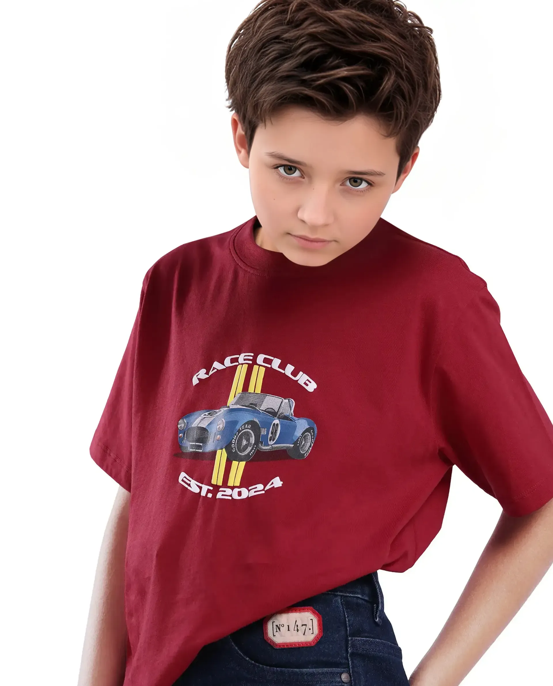 Rare Ones Kids Speed Red Cotton Half Sleeve Printed Slip-On Closure Regular Fit T-Shirt - Image 5