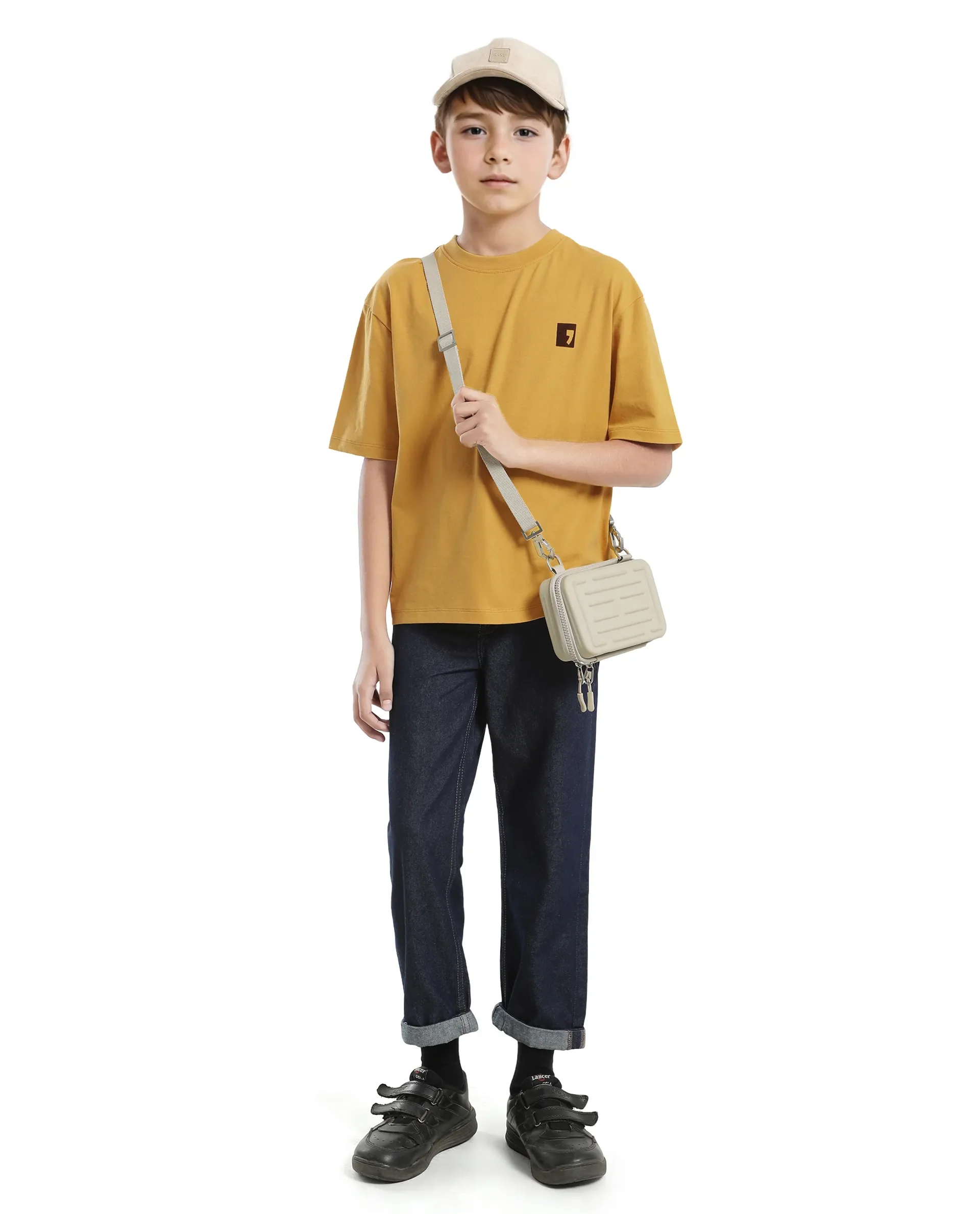 Rare Ones Kids Sudo Yellow Cotton Graphic Printed Slip-On Oversized Fit T-Shirt - Image 3