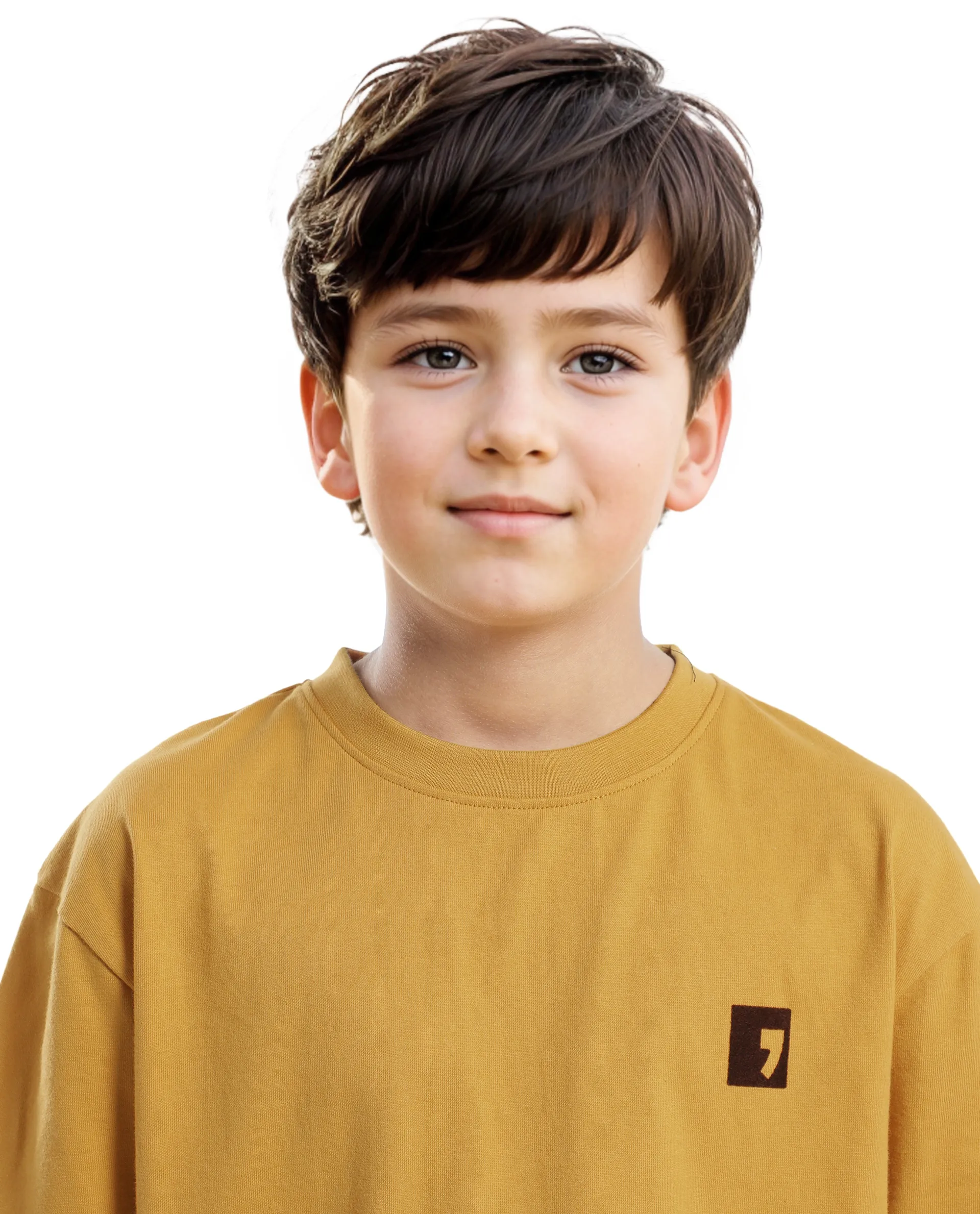 Rare Ones Kids Sudo Yellow Cotton Graphic Printed Slip-On Oversized Fit T-Shirt - Image 4