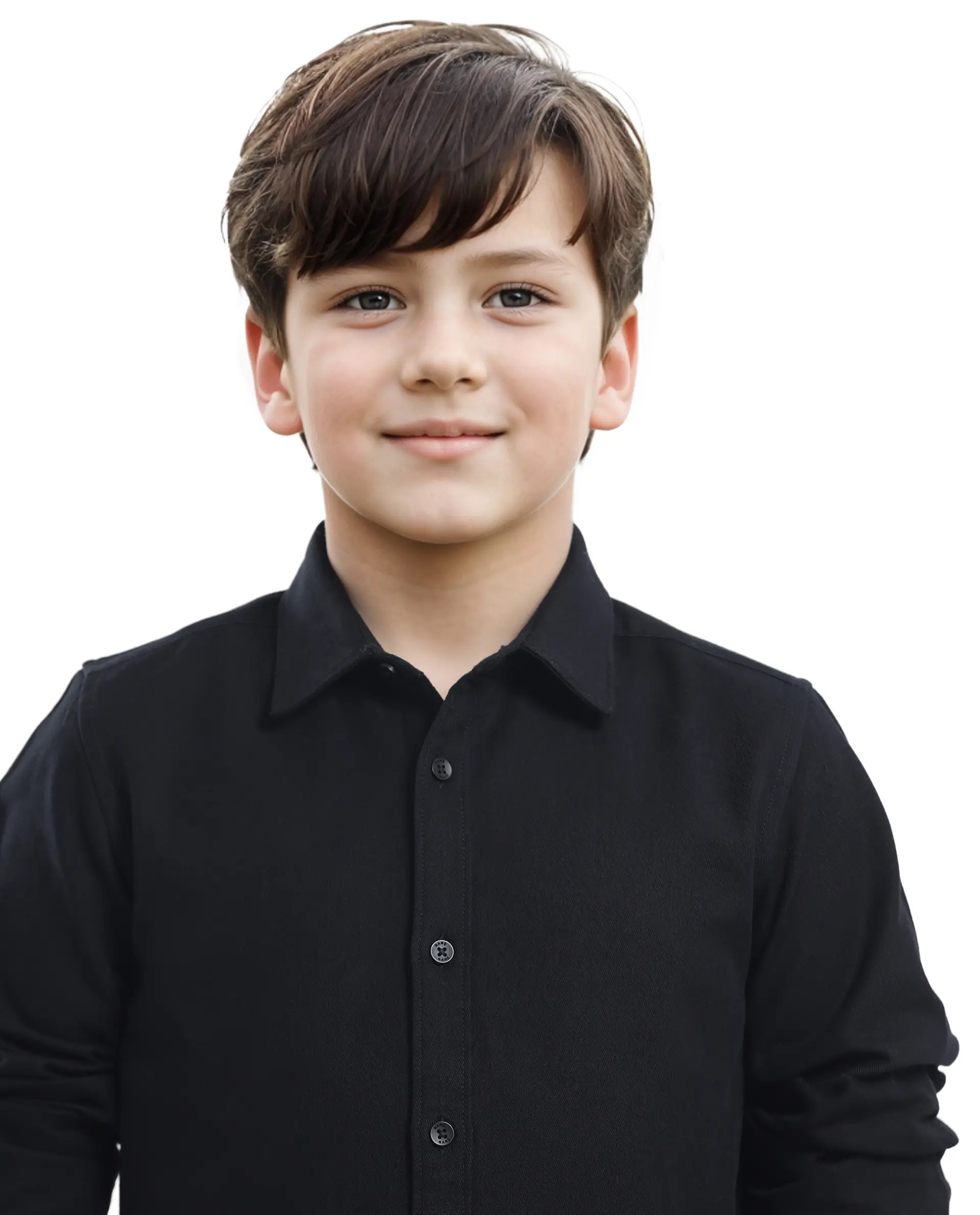 Rare Ones Kids Tago Black Cotton Full Sleeve Button Solid Regular Fit Shirt - Image 4