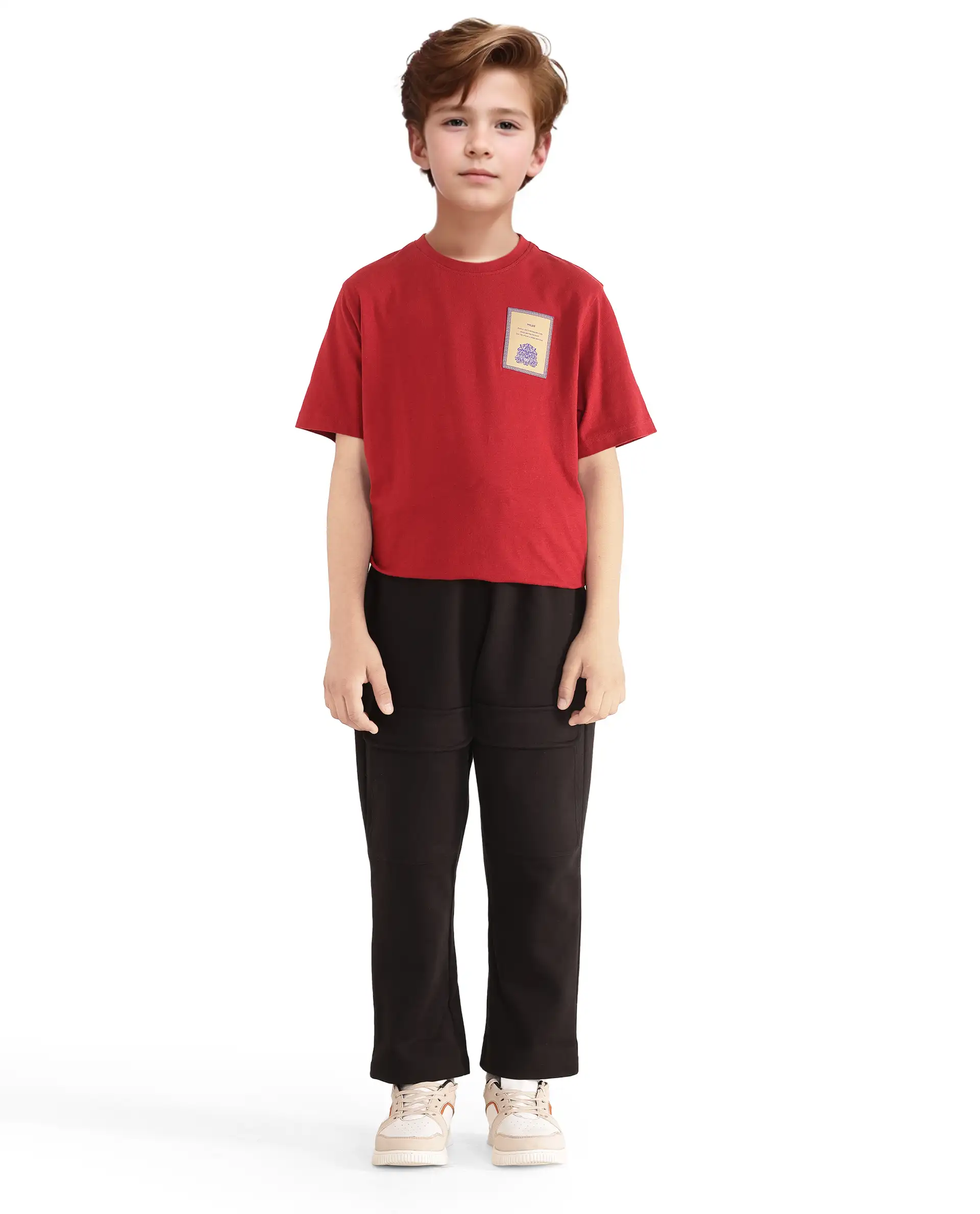 Rare Ones Kids Tami Black Cotton Poly Regular Fit Multipocket Solid Trackpant - Image 4
