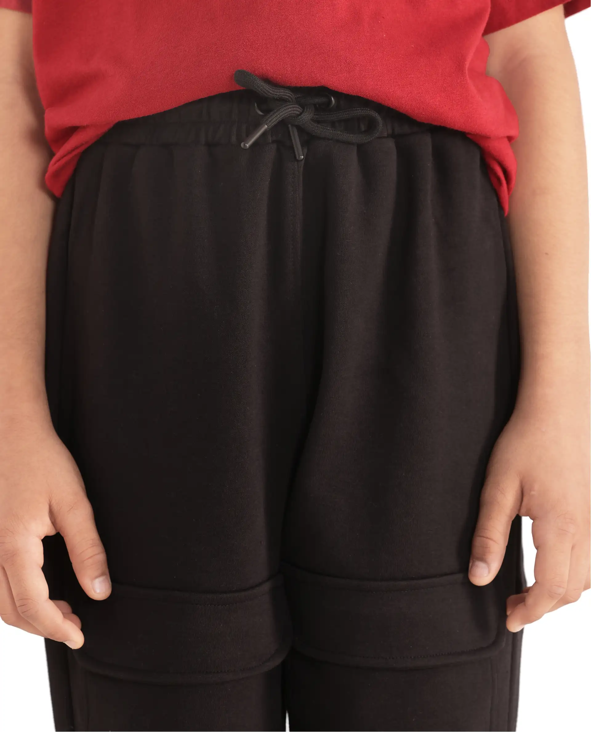 Rare Ones Kids Tami Black Cotton Poly Regular Fit Multipocket Solid Trackpant - Image 6