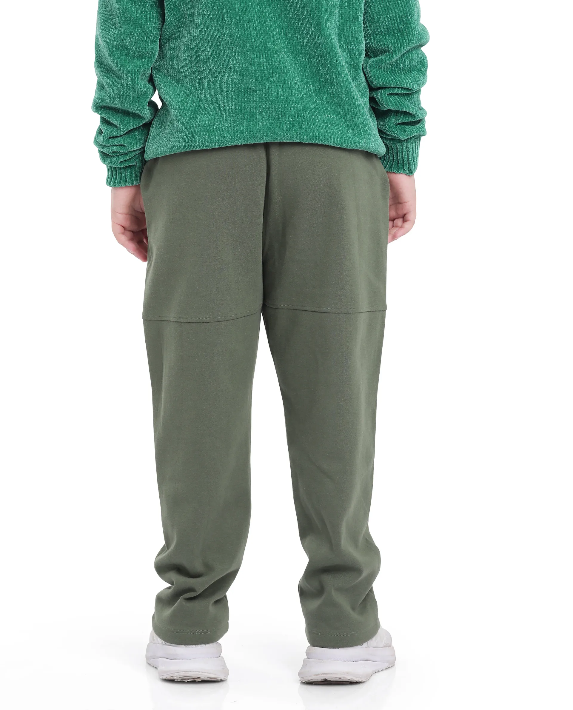 Rare Ones Kids Tami Green Cotton Poly Regular Fit Multipocket Solid Trackpant - Image 7
