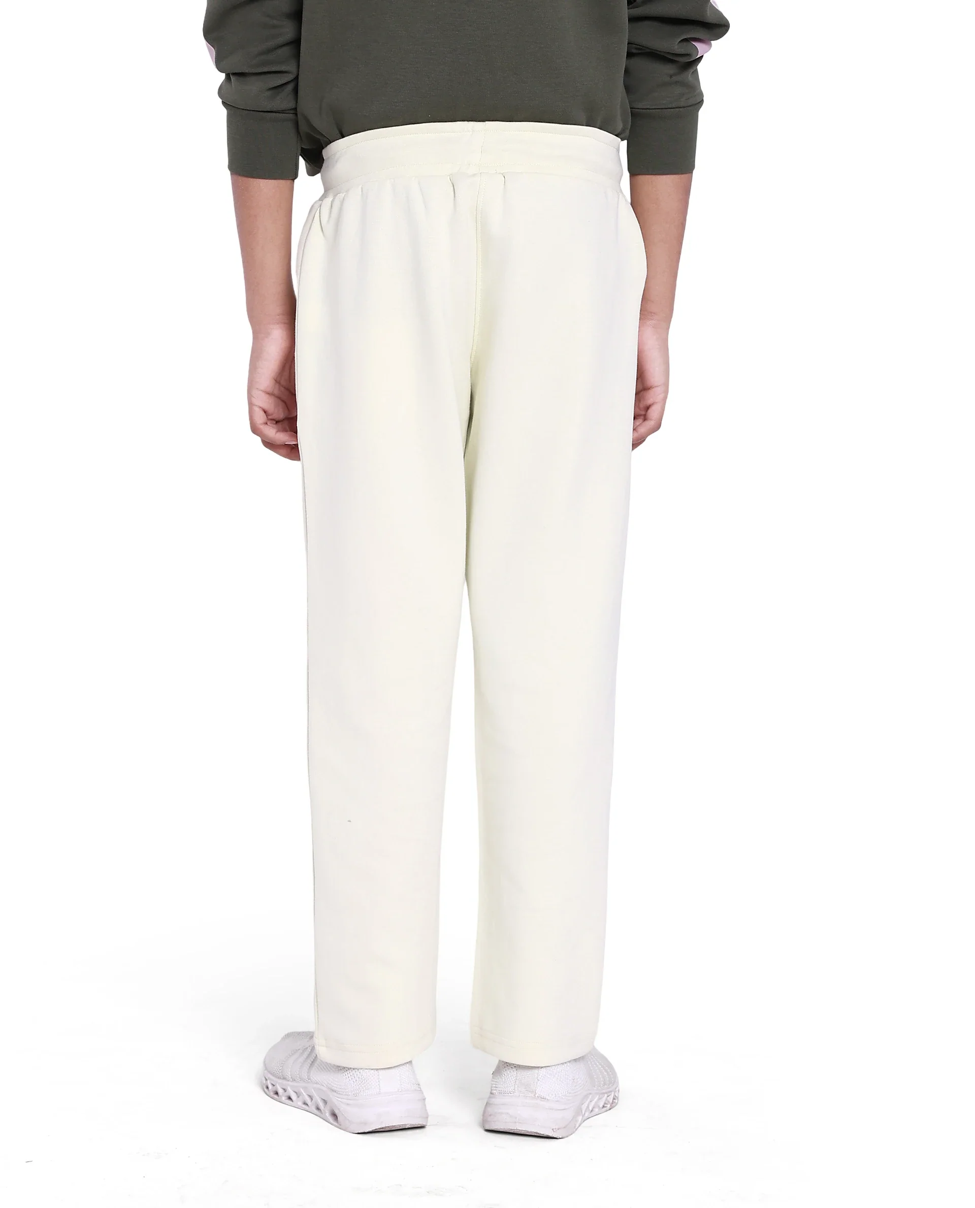 Rare Ones Kids Tami Light Yellow Cotton Poly Regular Fit Multipocket Solid Trackpant - Image 5