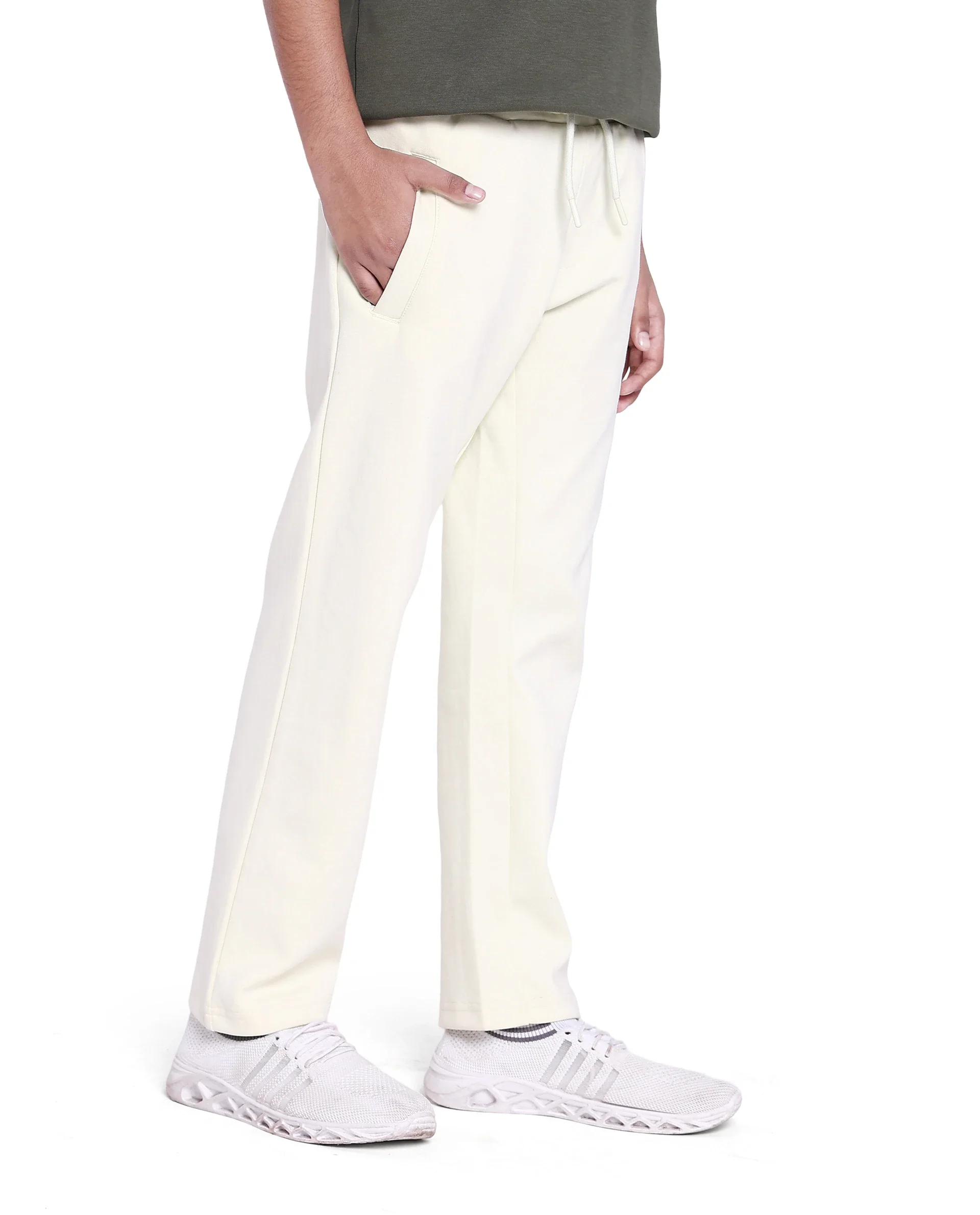 Rare Ones Kids Tami Light Yellow Cotton Poly Regular Fit Multipocket Solid Trackpant - Image 8