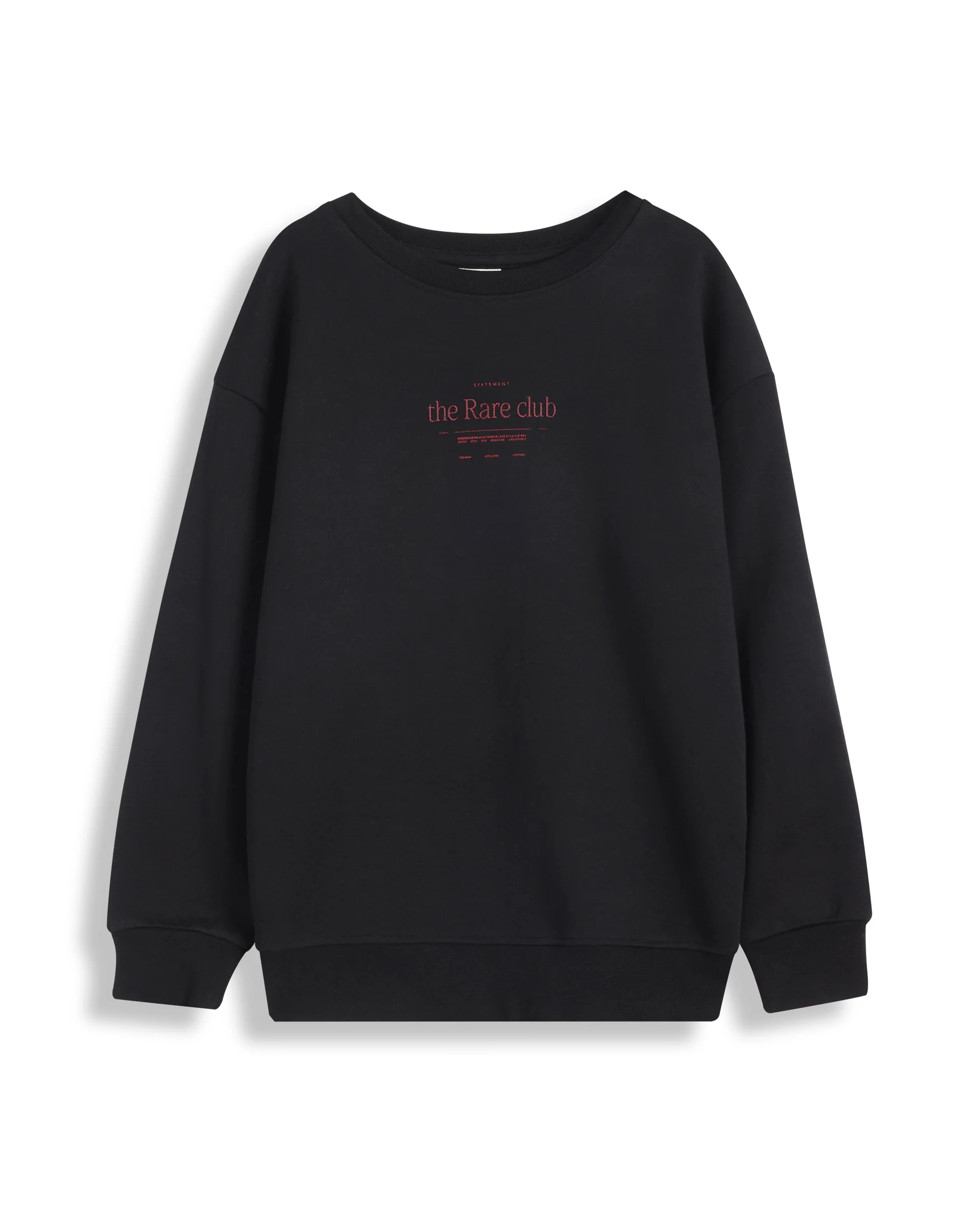 Rare Ones Kids Tamu Black Cotton Full Sleeve Crew Neck Hd Print With Twill Texture Sweatshirt - Image 2
