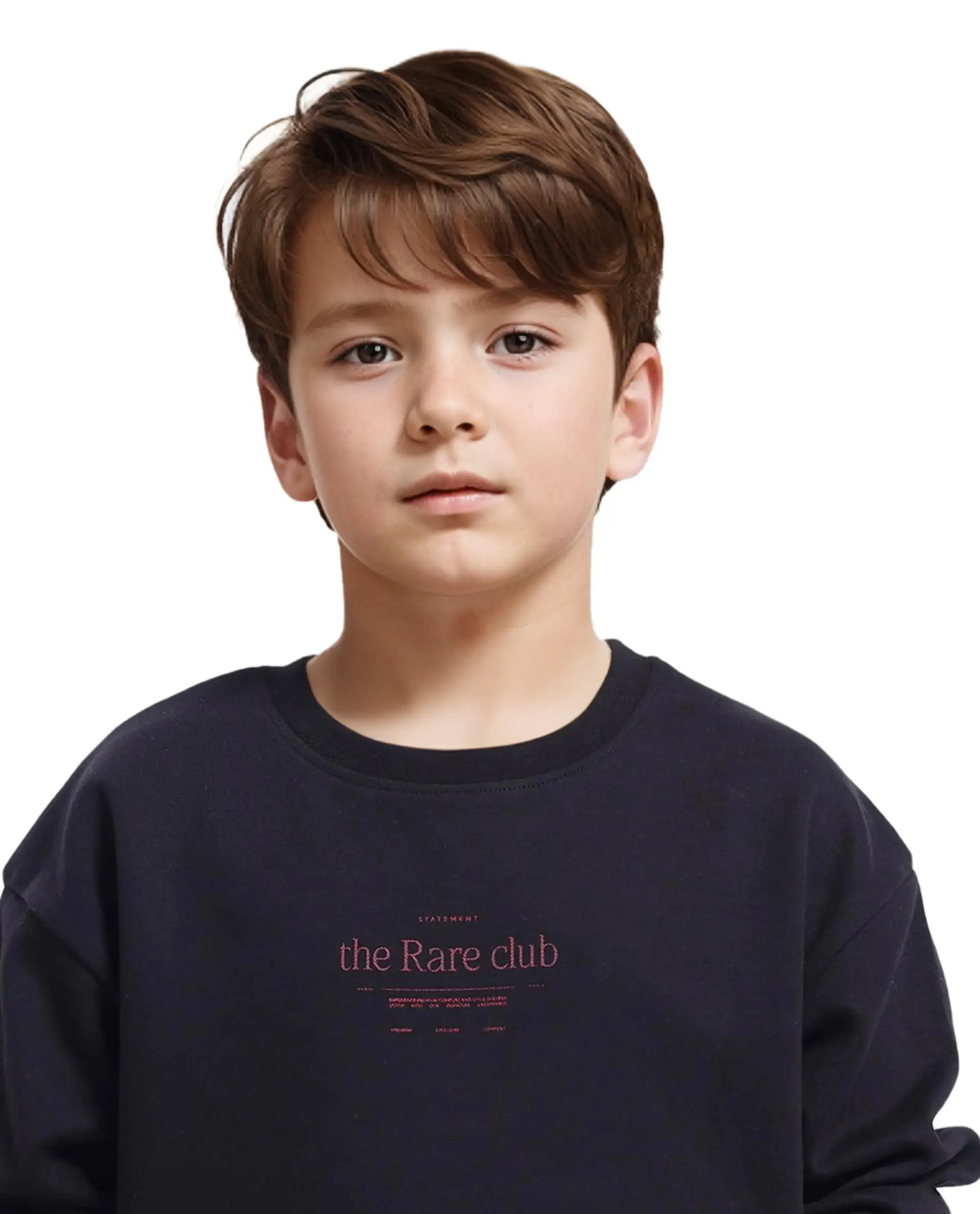 Rare Ones Kids Tamu Black Cotton Full Sleeve Crew Neck Hd Print With Twill Texture Sweatshirt - Image 9