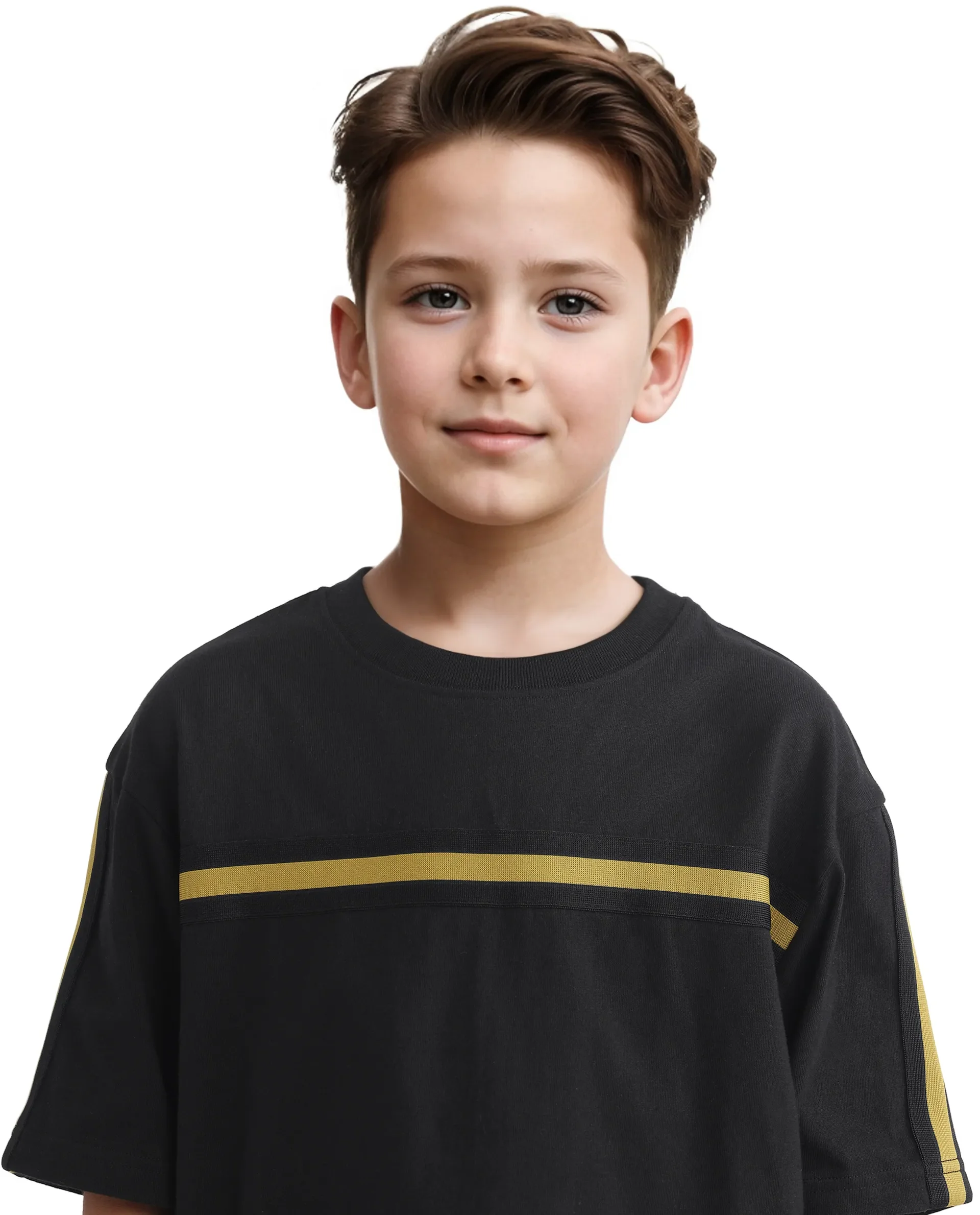 Rare Ones Kids Taper-T Black Polyester Blend Short Sleeve Crew Neck Print T-Shirt - Image 4