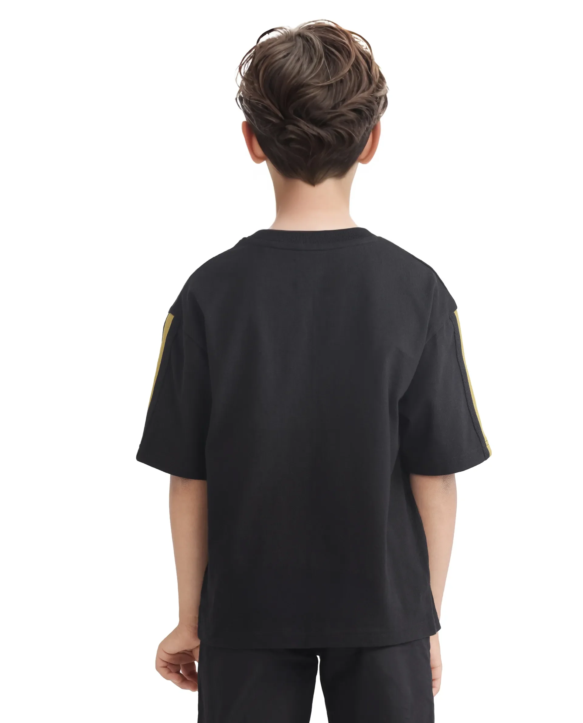 Rare Ones Kids Taper-T Black Polyester Blend Short Sleeve Crew Neck Print T-Shirt - Image 6