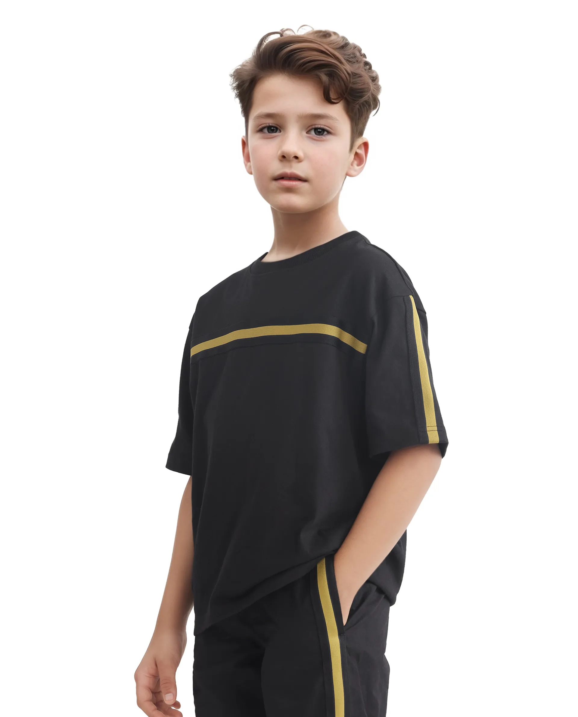 Rare Ones Kids Taper-T Black Polyester Blend Short Sleeve Crew Neck Print T-Shirt - Image 8